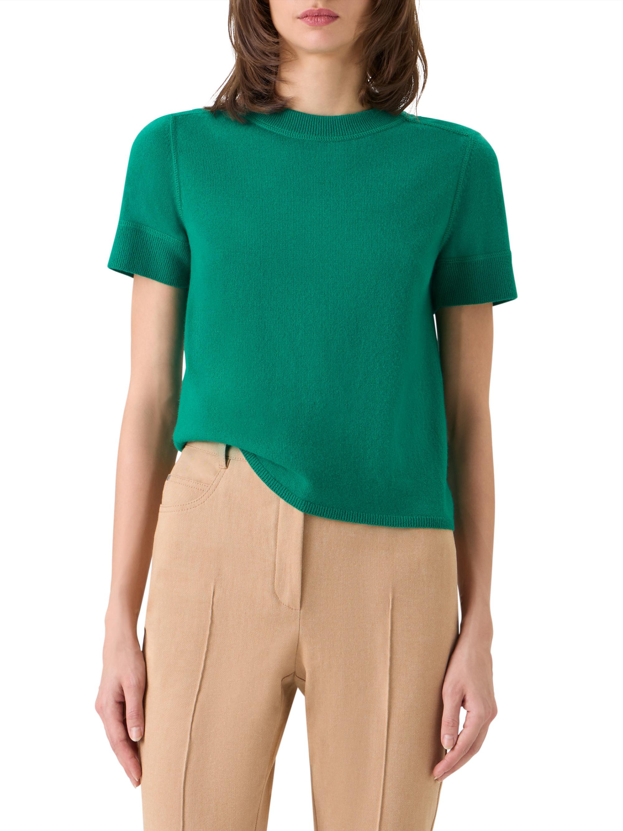 Akris Women's Cashmere Short-Sleeve Knit Sweater - Tourmaline | Thumbnail 3