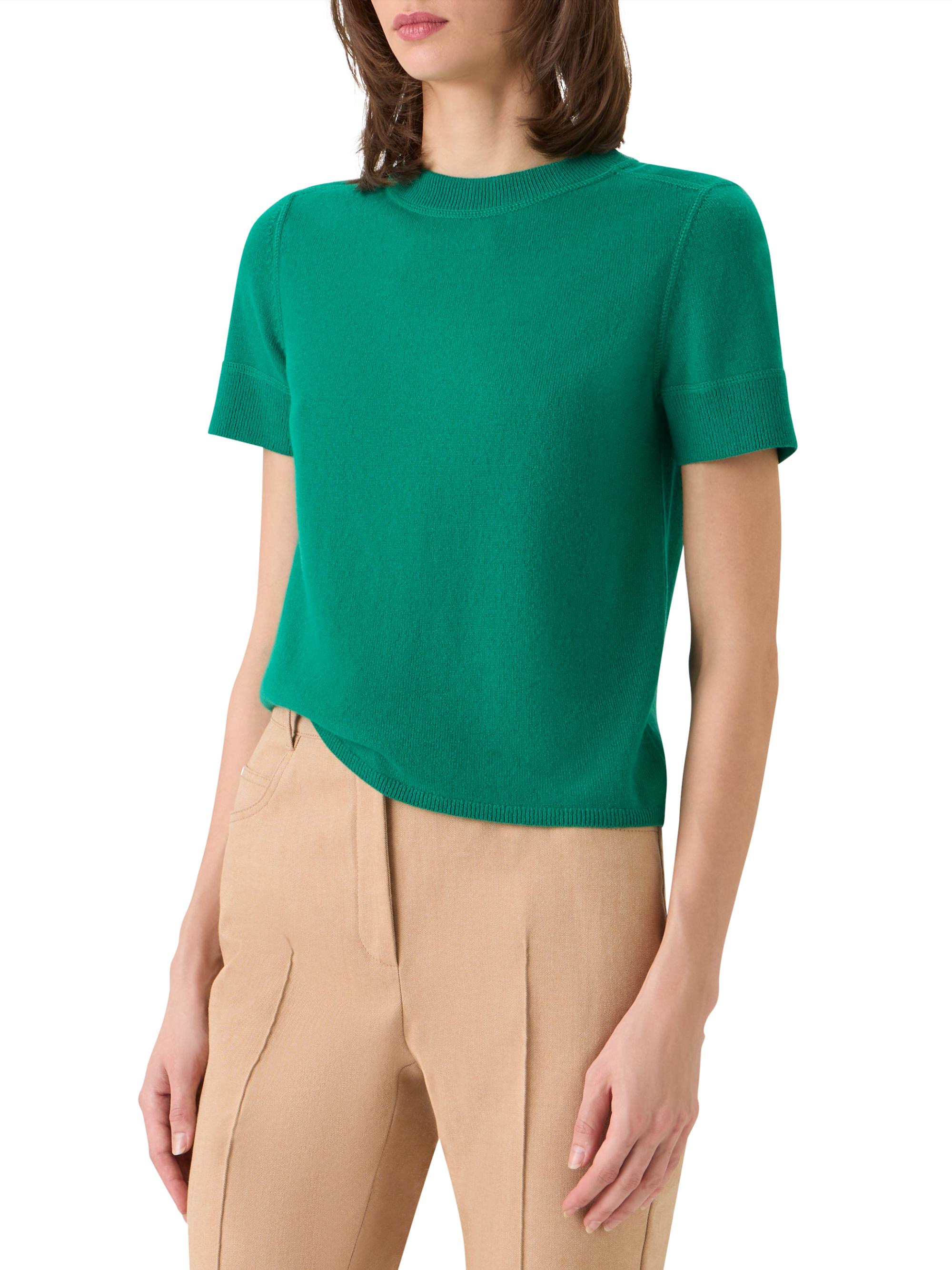 Akris Women's Cashmere Short-Sleeve Knit Sweater - Tourmaline | Thumbnail 4