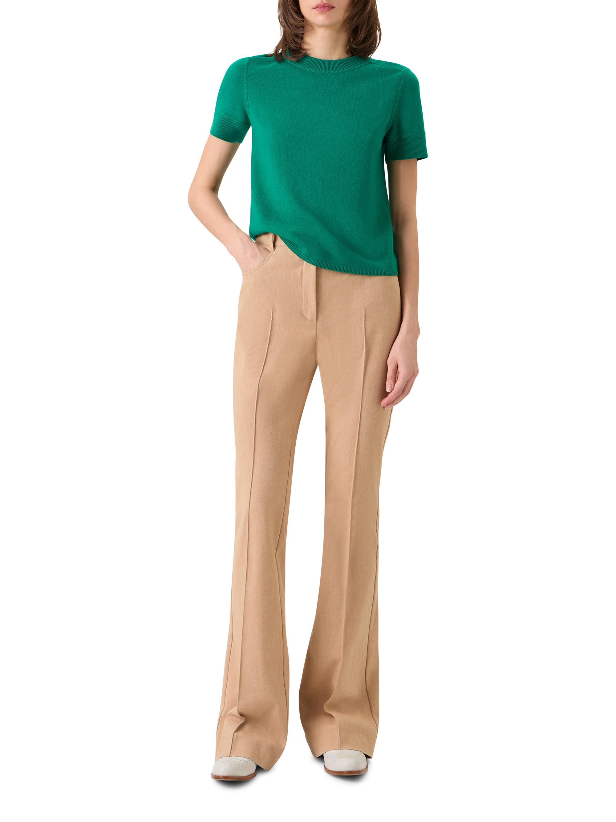 Akris Women's Cashmere Short-Sleeve Knit Sweater - Tourmaline | Thumbnail 2