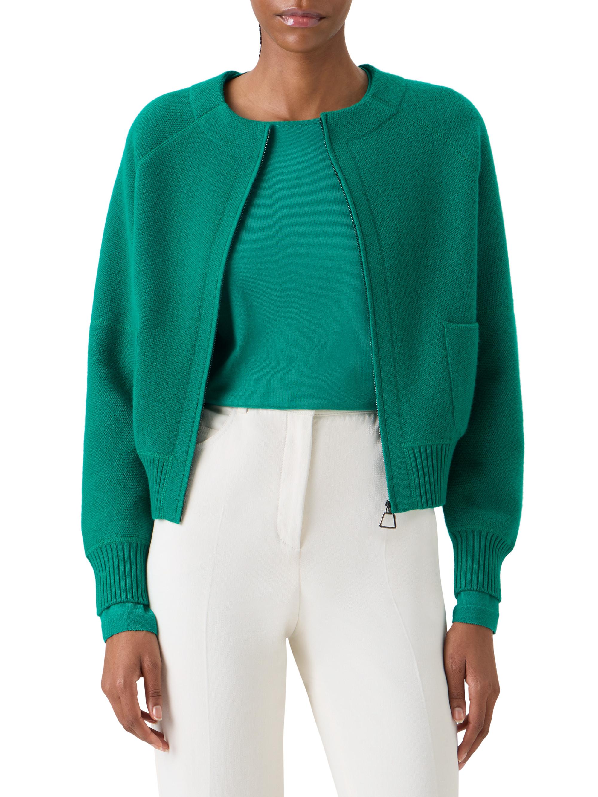 Akris Cashmere Piqué Zip Cardigan | Saks Fifth Avenue