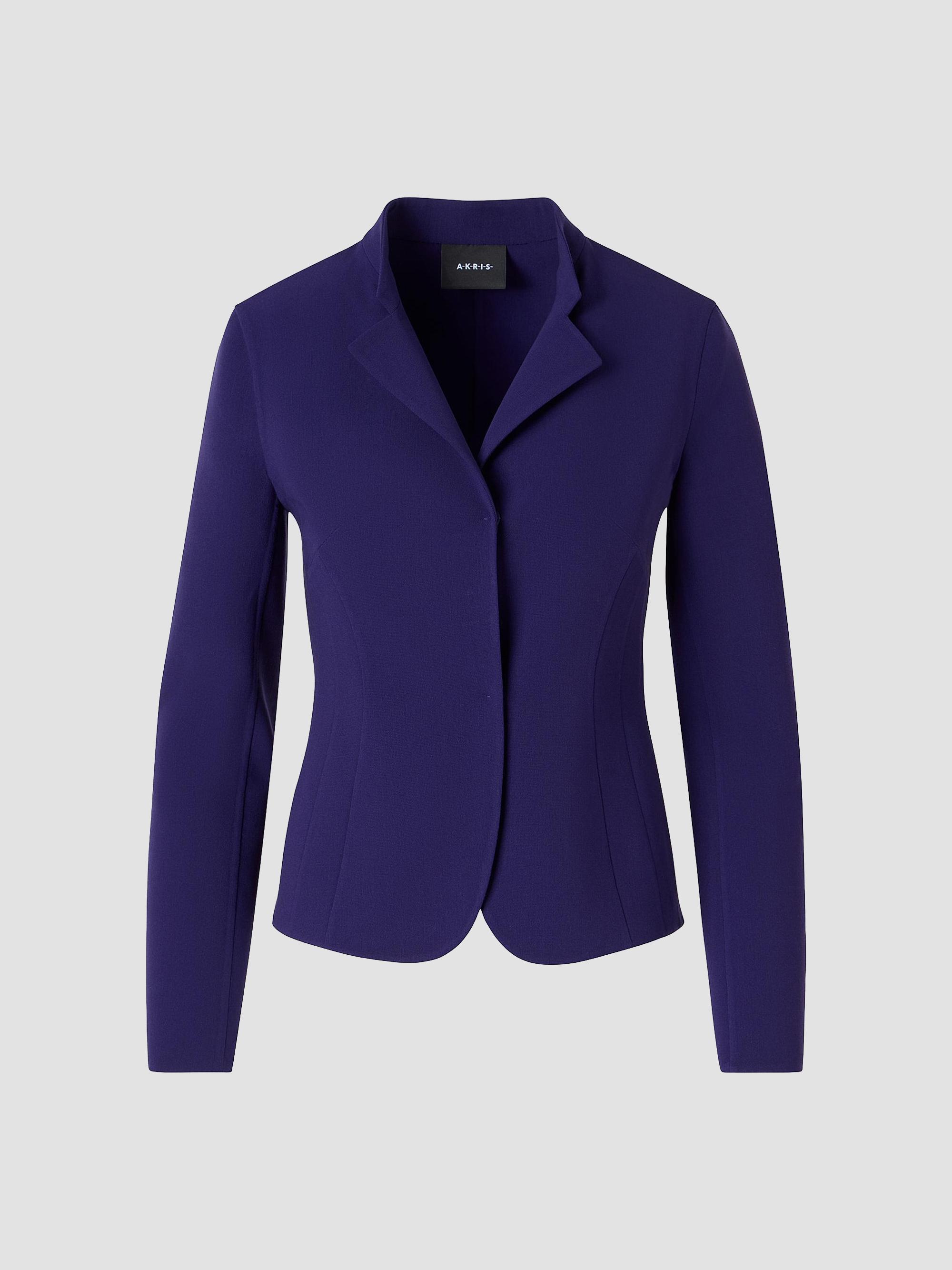 Akris Women's Hamer Double-Faced Wool Jacket - Dark Purple