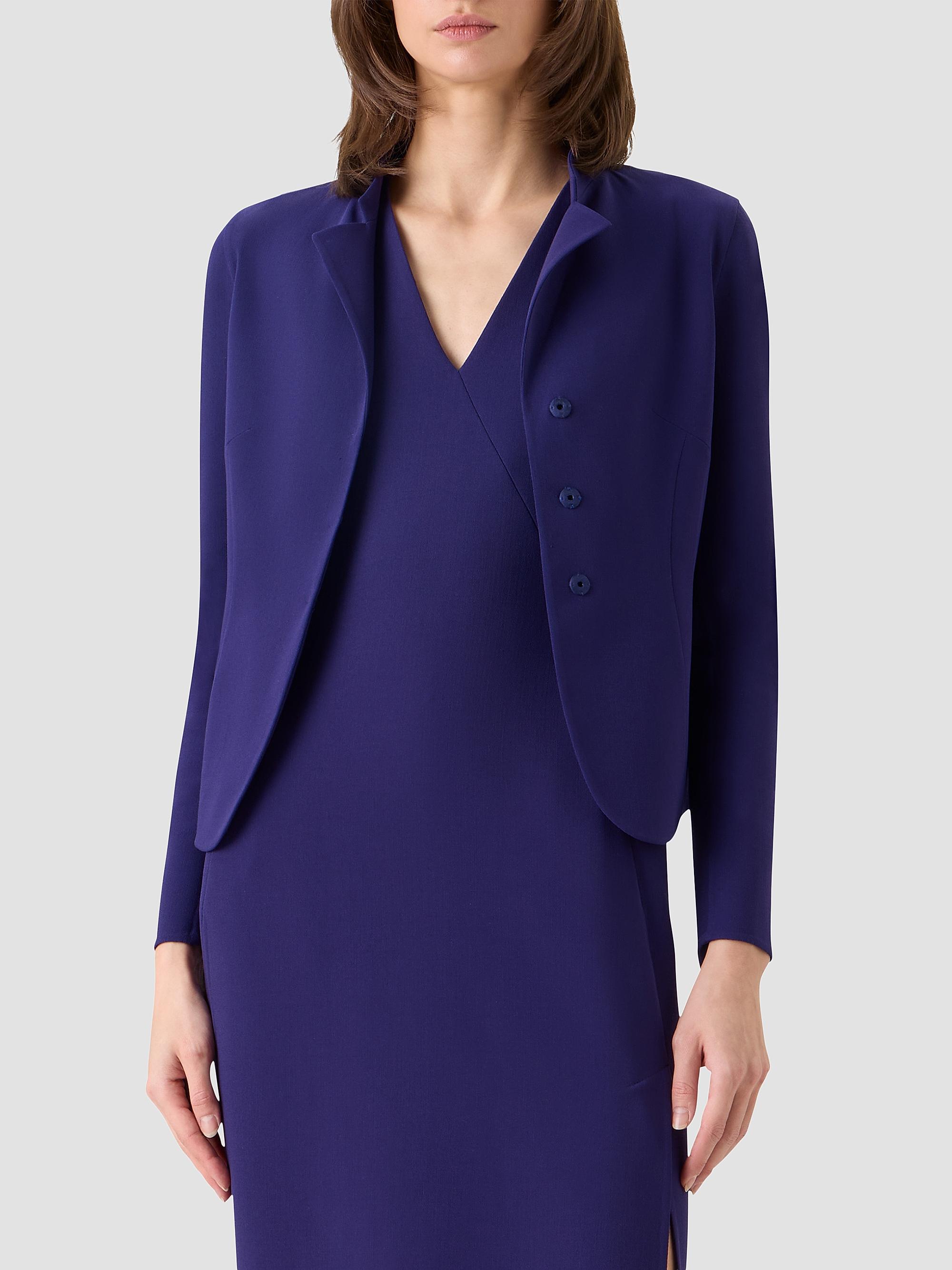 Akris Women's Hamer Double-Faced Wool Jacket - Dark Purple | Thumbnail 4