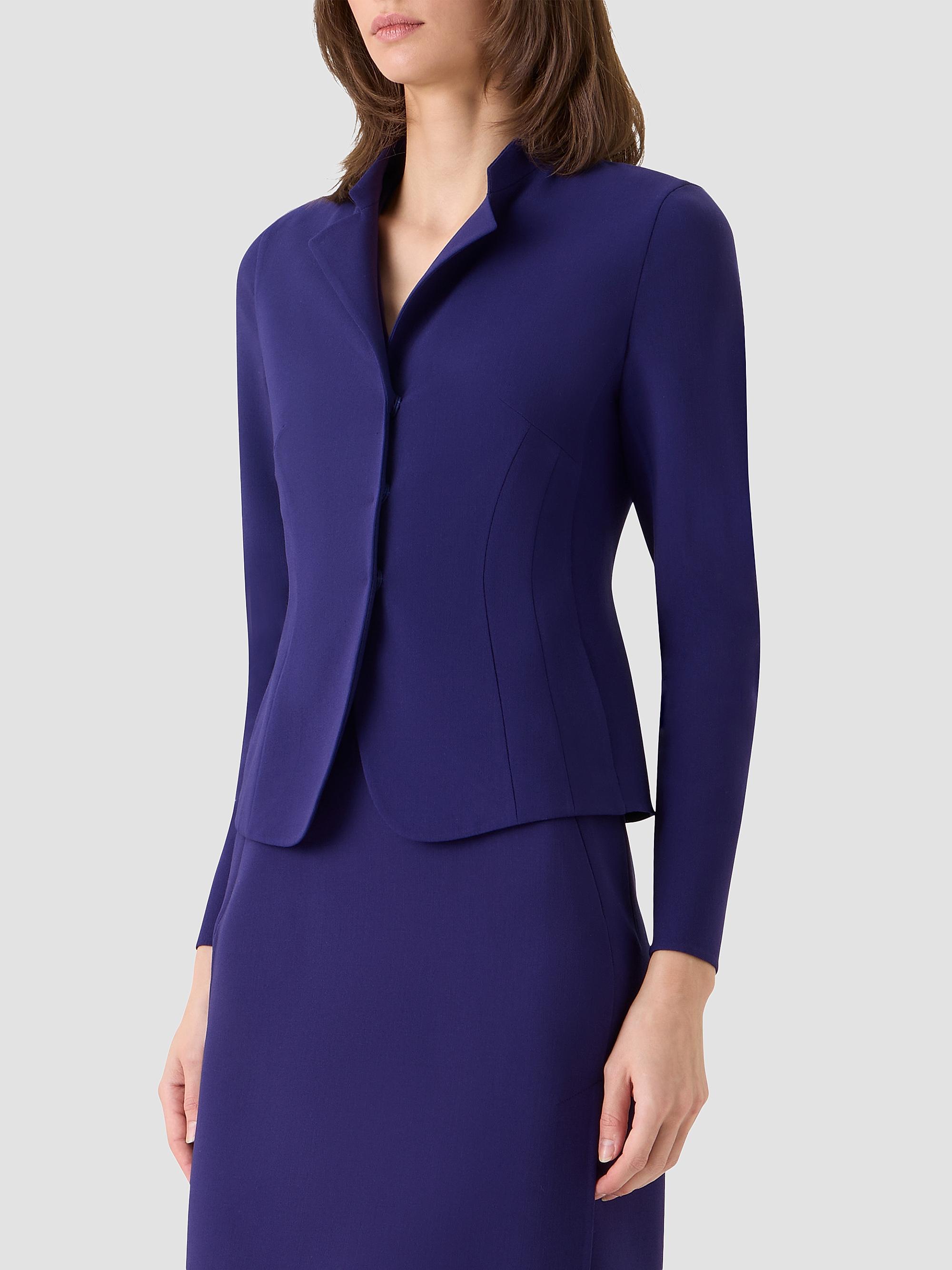 Akris Women's Hamer Double-Faced Wool Jacket - Dark Purple | Thumbnail 6