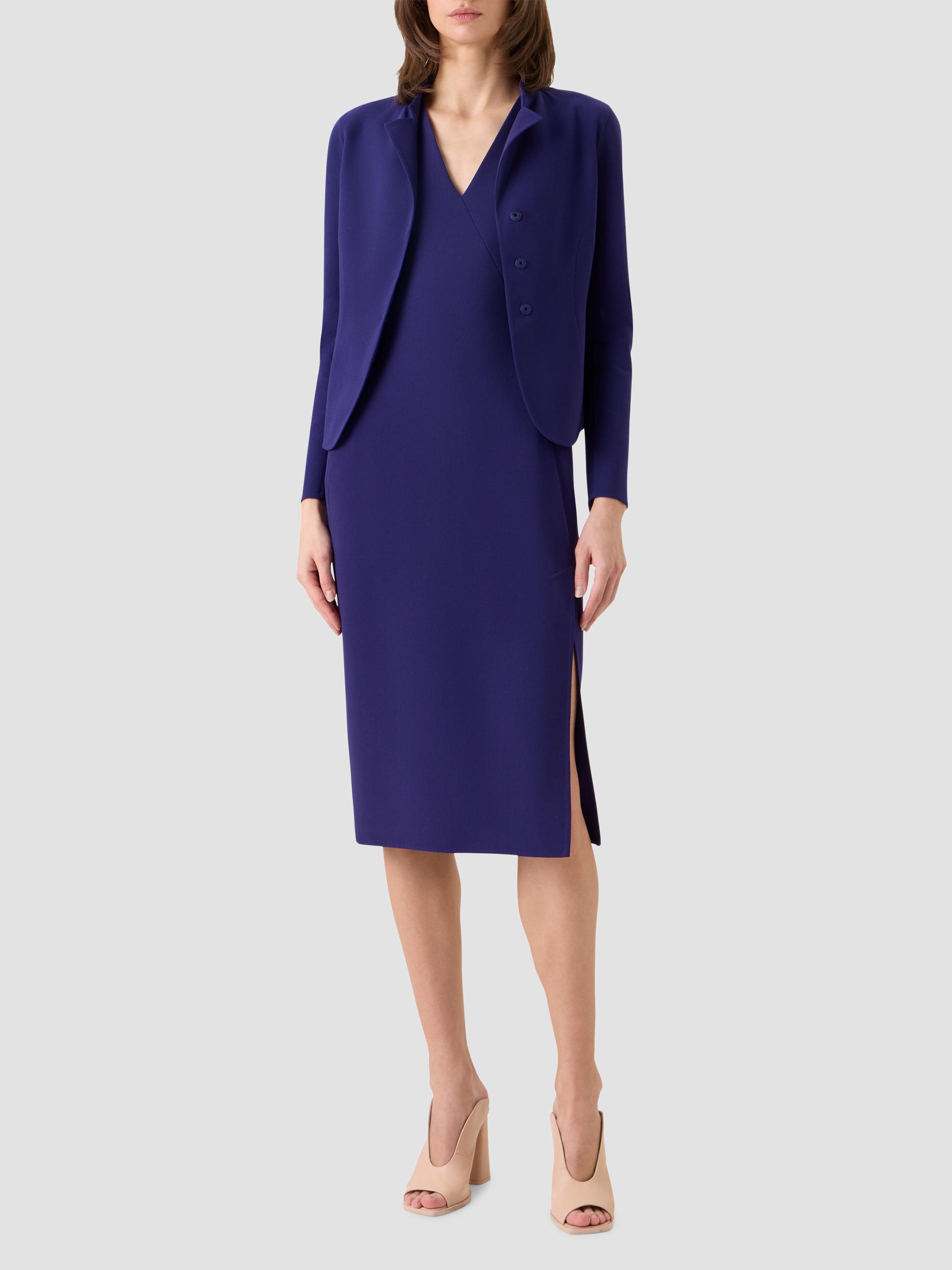 Akris Women's Hamer Double-Faced Wool Jacket - Dark Purple | Thumbnail 2