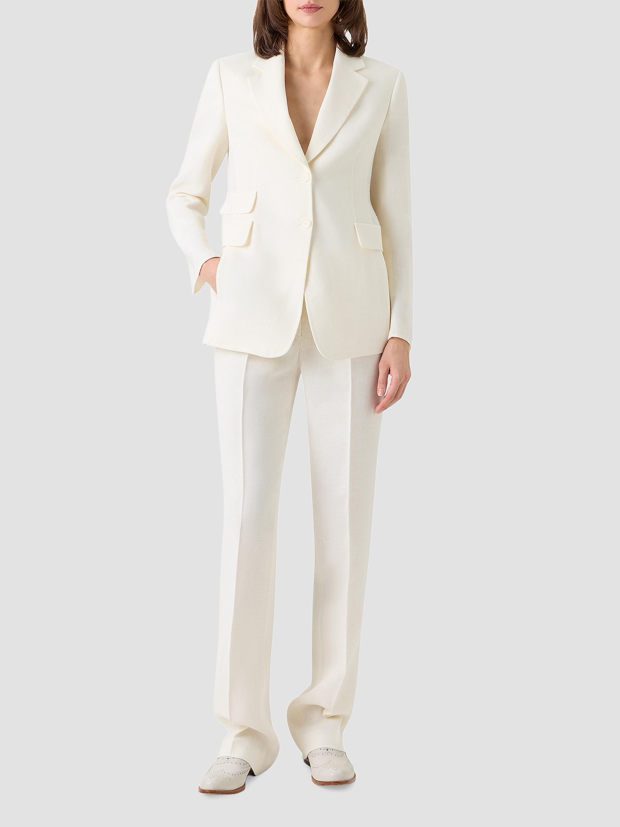 Akris Women's Arie Linen-Wool Blazer - Ecru | Thumbnail 2