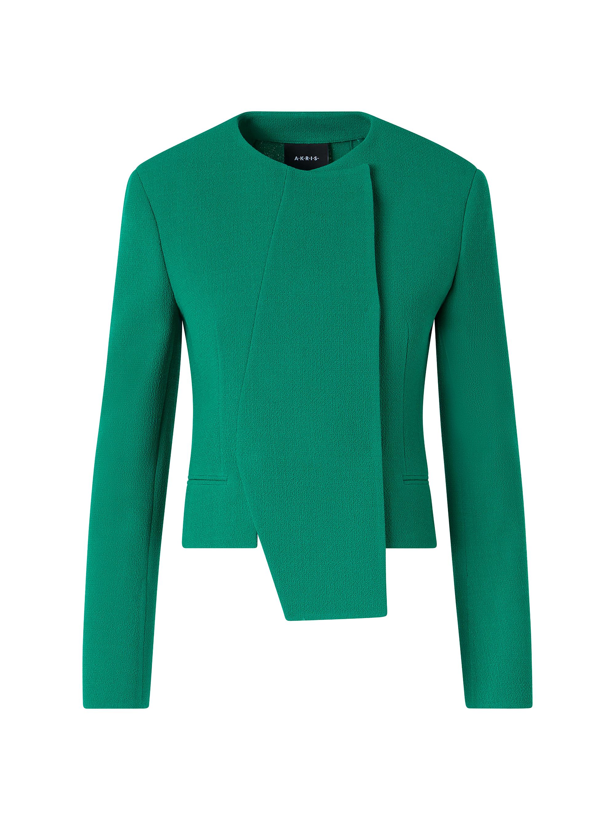 Akris Women's Emilio Wool Short Jacket - Tourmaline