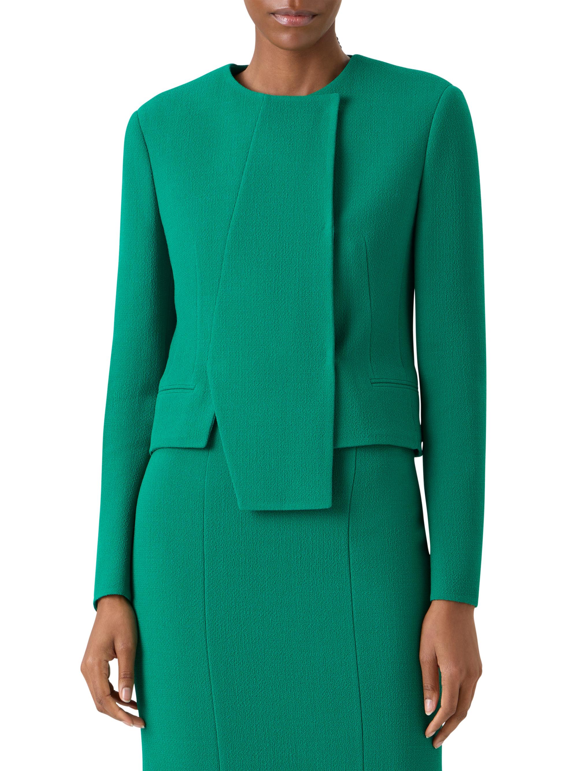Akris Women's Emilio Wool Short Jacket - Tourmaline | Thumbnail 3