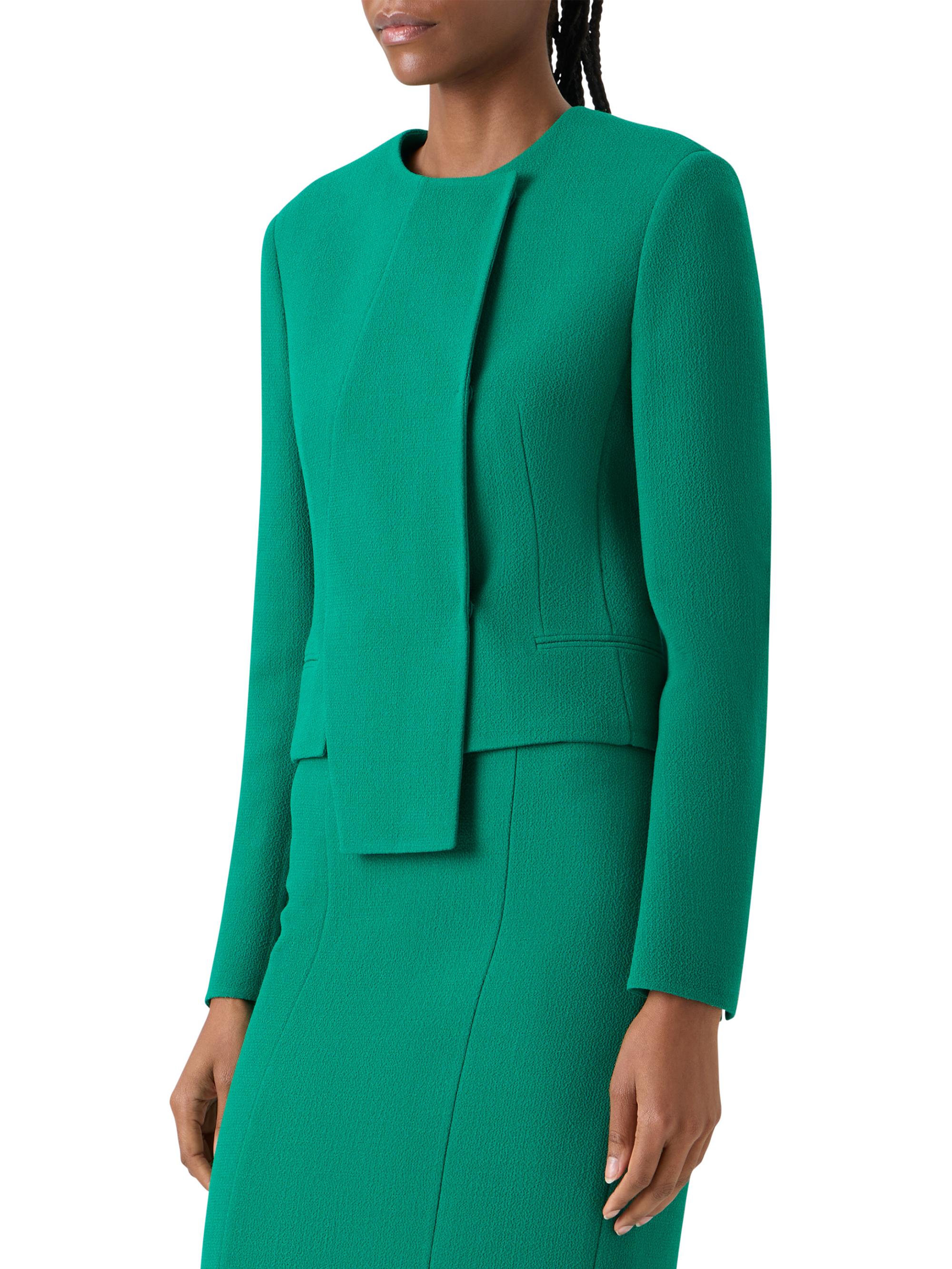 Akris Women's Emilio Wool Short Jacket - Tourmaline | Thumbnail 4