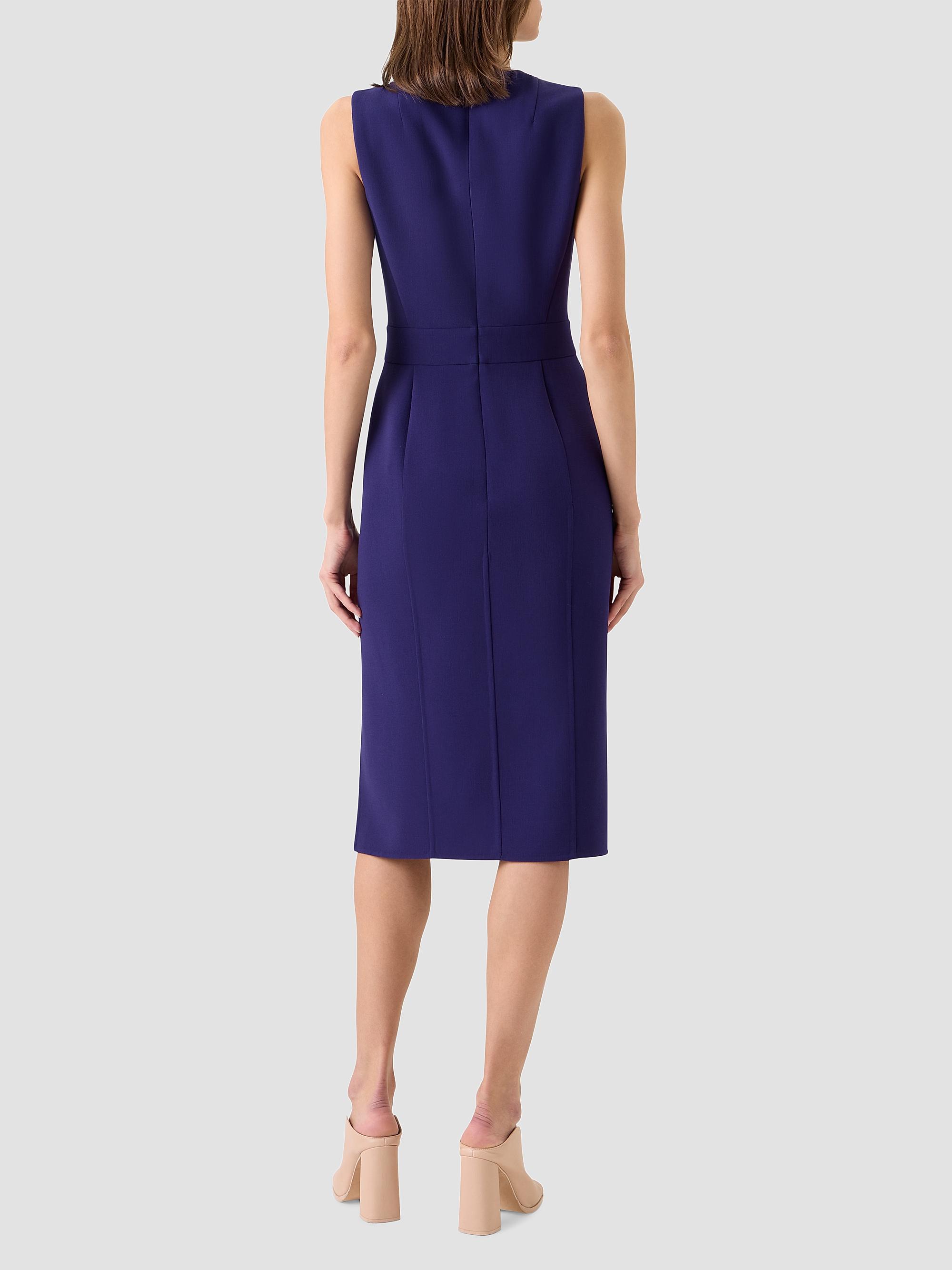 Akris Women's Double-Faced Wool Sheath Dress - Dark Purple | Thumbnail 3