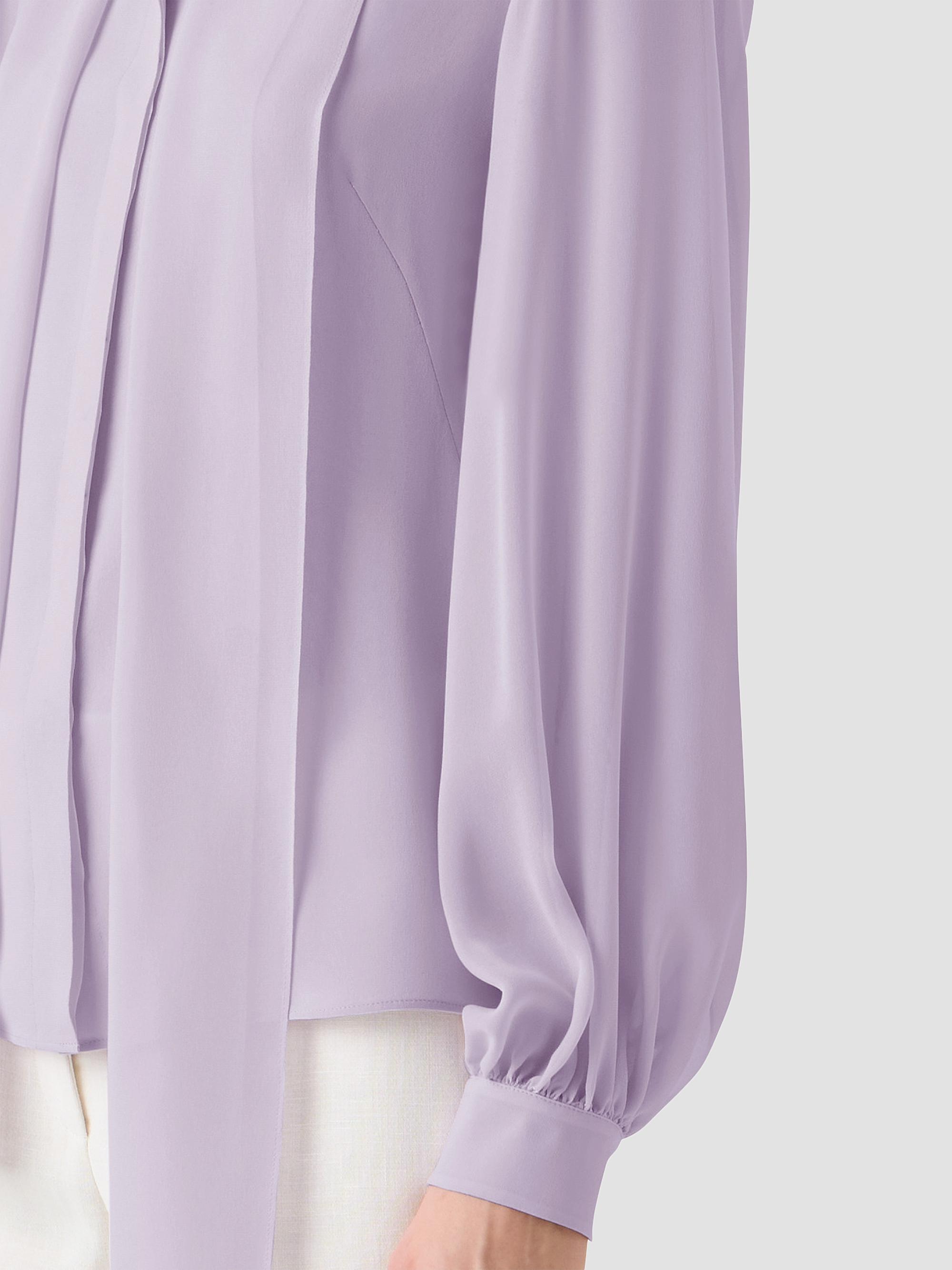 Akris Women's Silk Georgette Scarf Blouse - Malva | Thumbnail 5