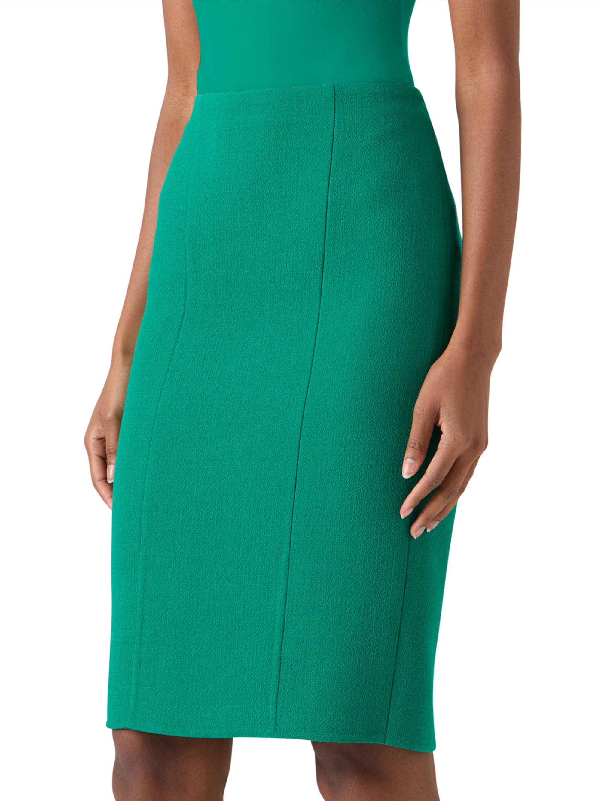 Akris Women's Double-Face Crepe Wool Pencil Skirt - Tourmaline | Thumbnail 4