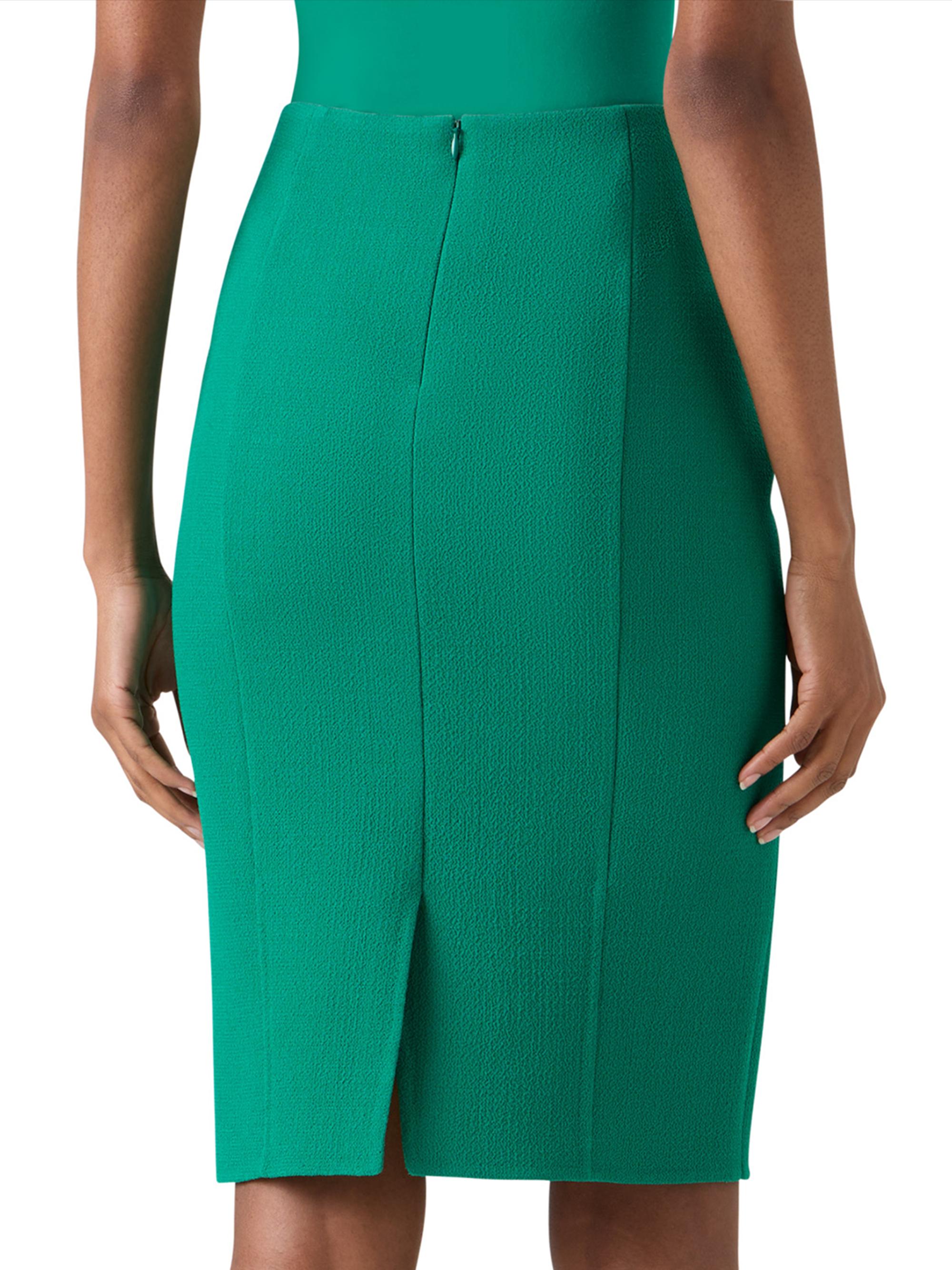 Akris Women's Double-Face Crepe Wool Pencil Skirt - Tourmaline | Thumbnail 5
