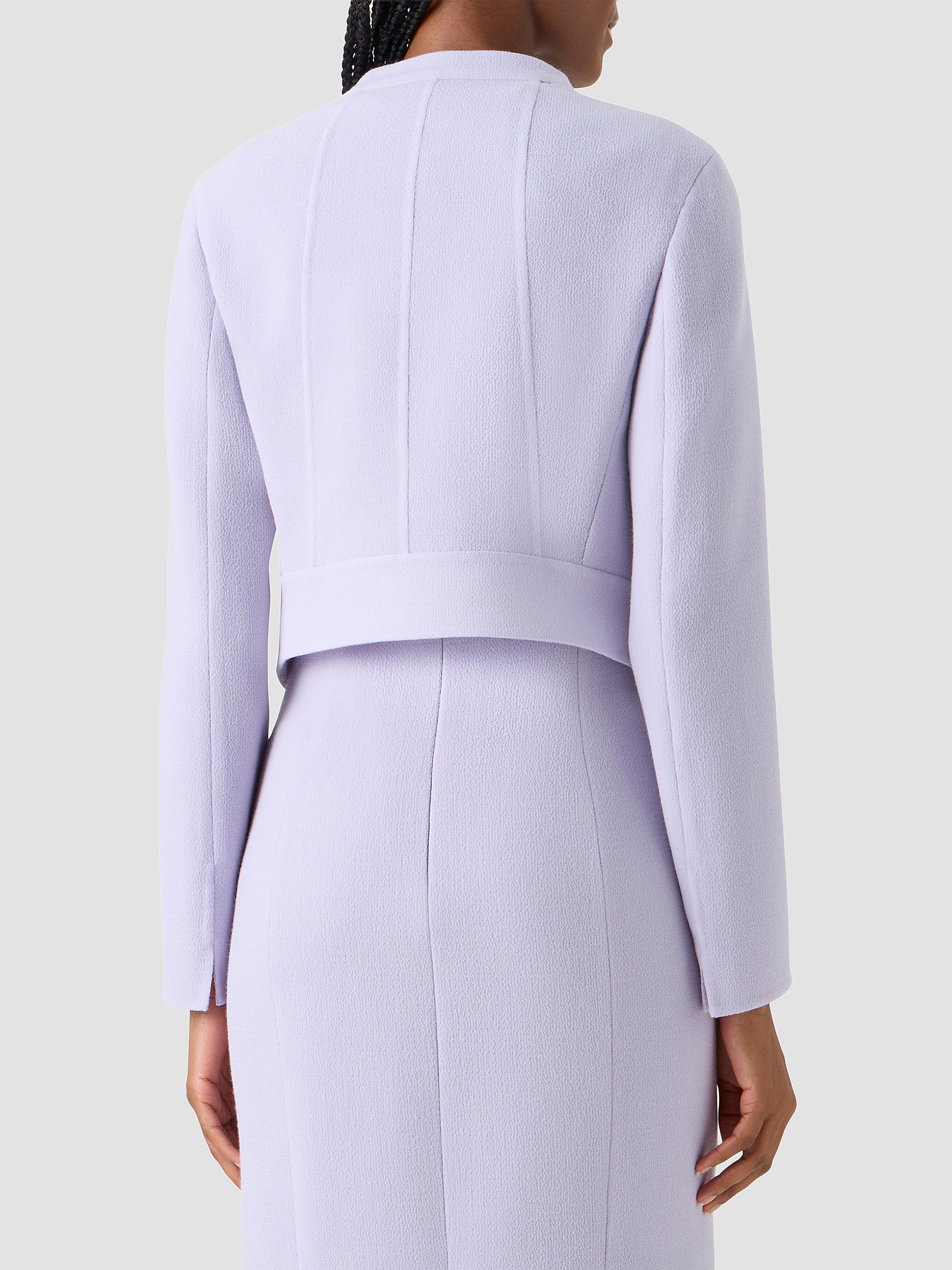 Akris Women's Hynora Asymmetric-Front Virgin Wool Jacket - Malva | Thumbnail 3