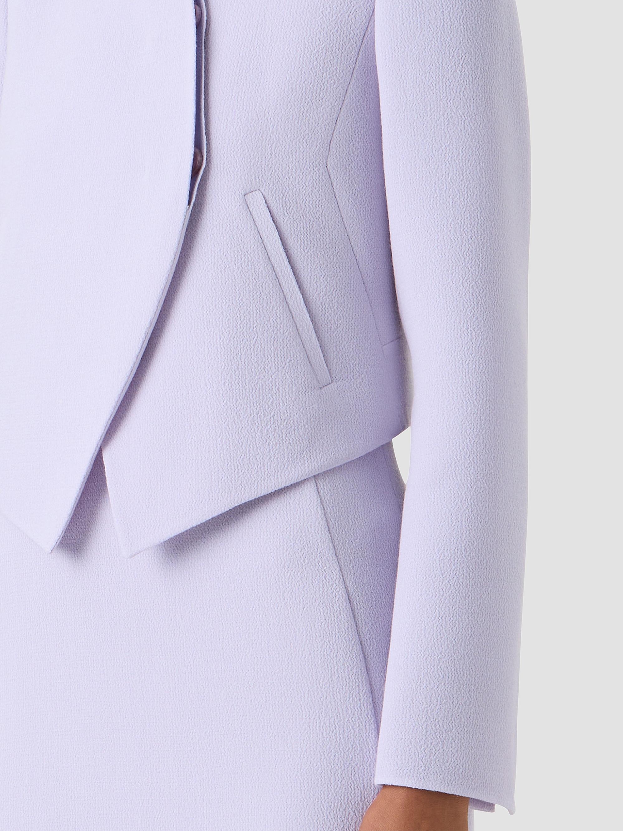 Akris Women's Hynora Asymmetric-Front Virgin Wool Jacket - Malva | Thumbnail 5