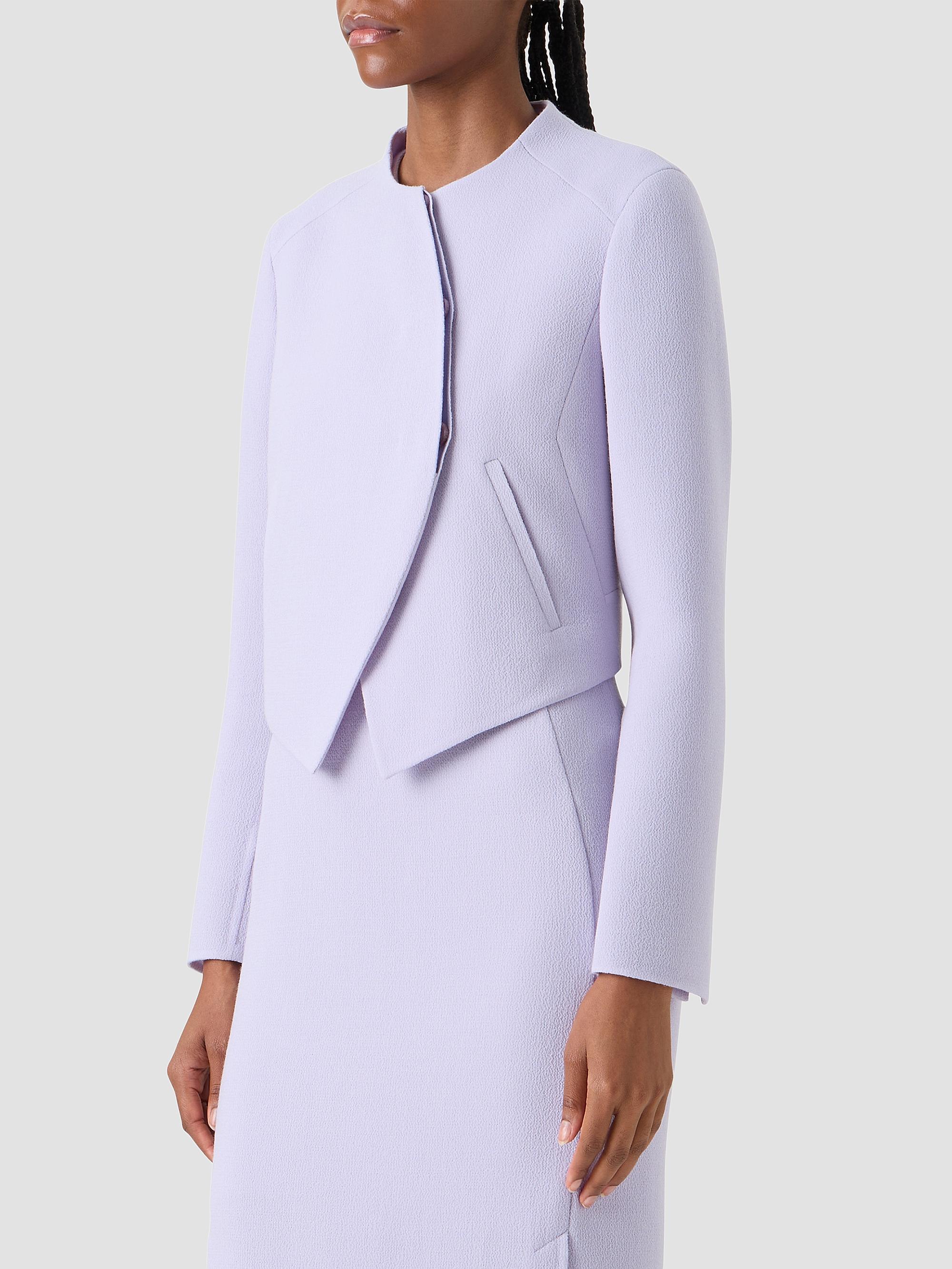 Akris Women's Hynora Asymmetric-Front Virgin Wool Jacket - Malva | Thumbnail 6
