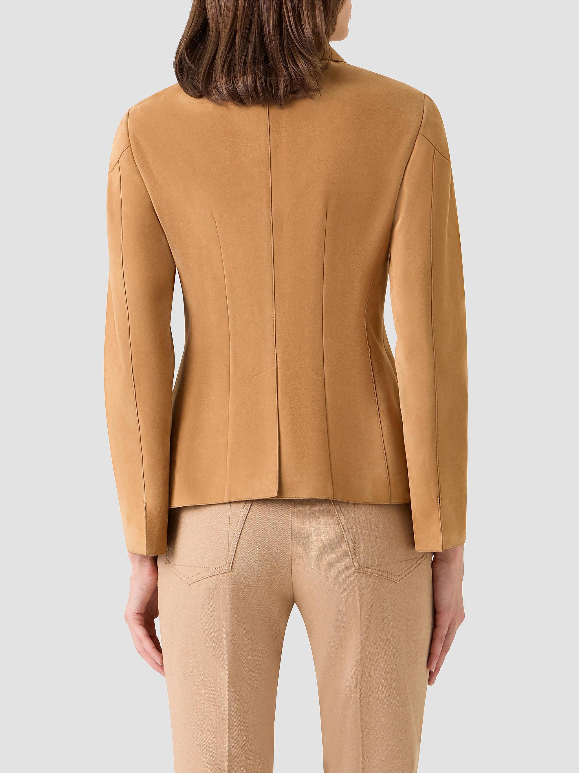 Akris Women's Delia Suede Utility Jacket - Camel | Thumbnail 3