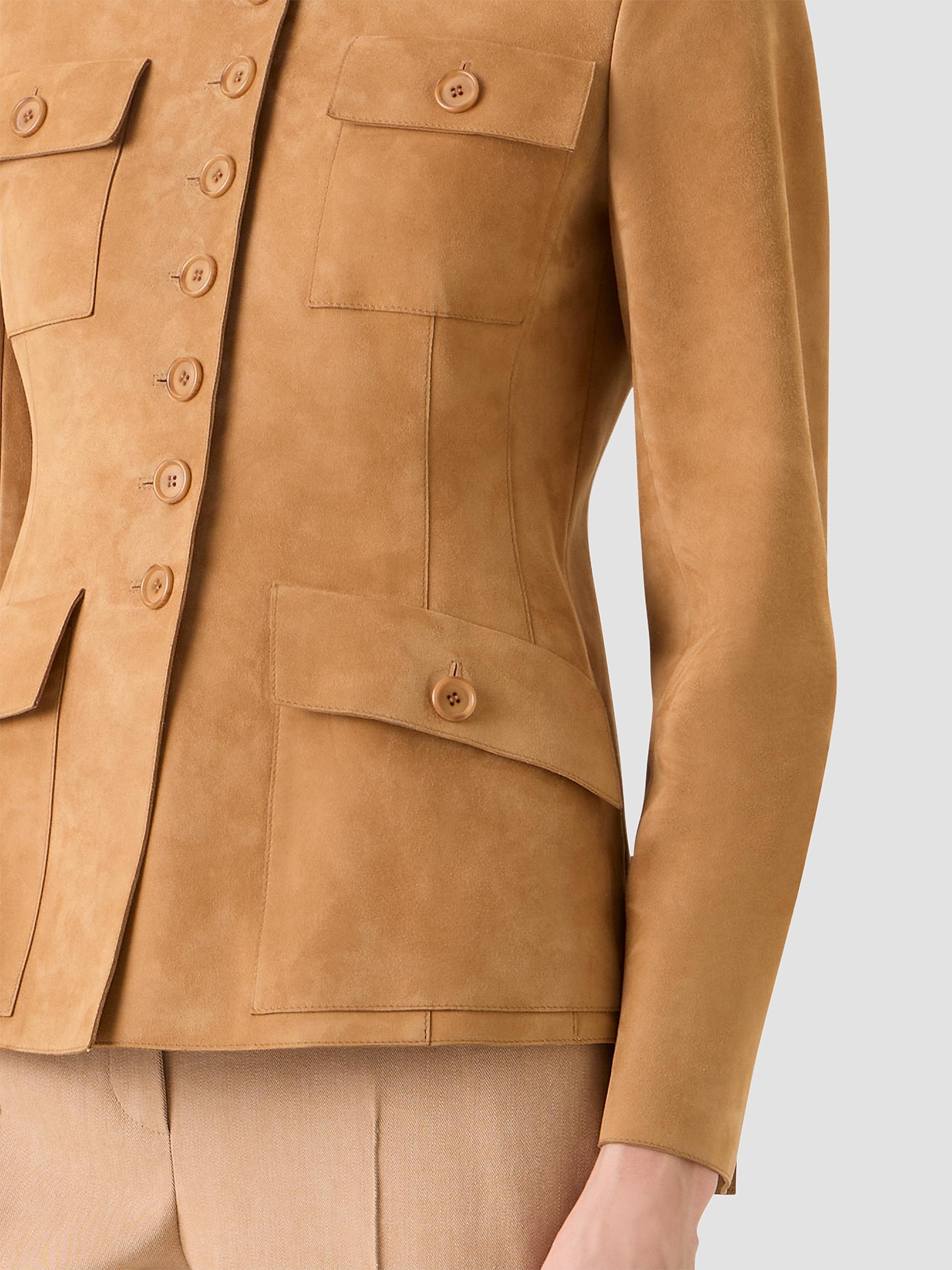 Akris Women's Delia Suede Utility Jacket - Camel | Thumbnail 5