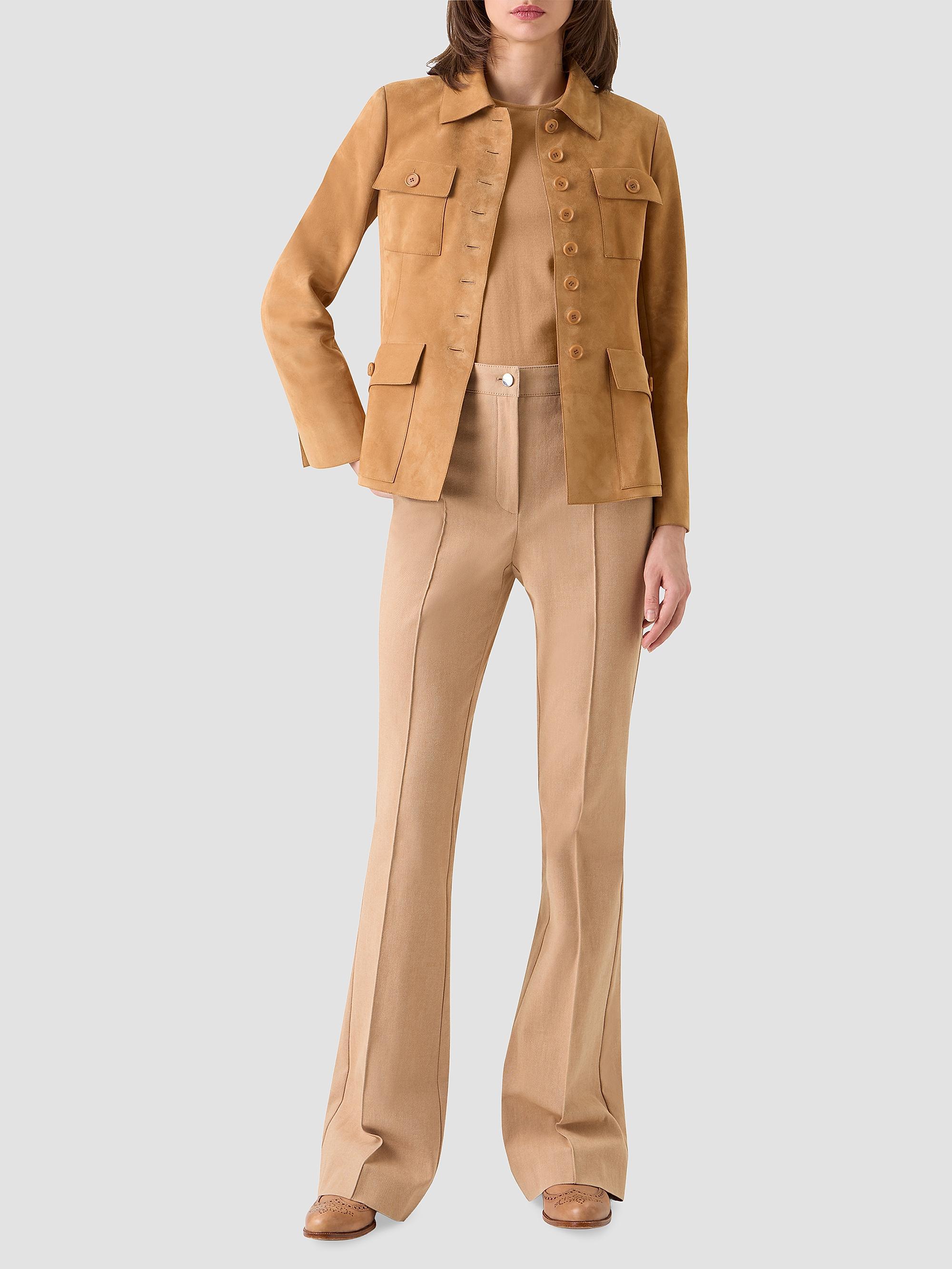 Akris Women's Delia Suede Utility Jacket - Camel | Thumbnail 2