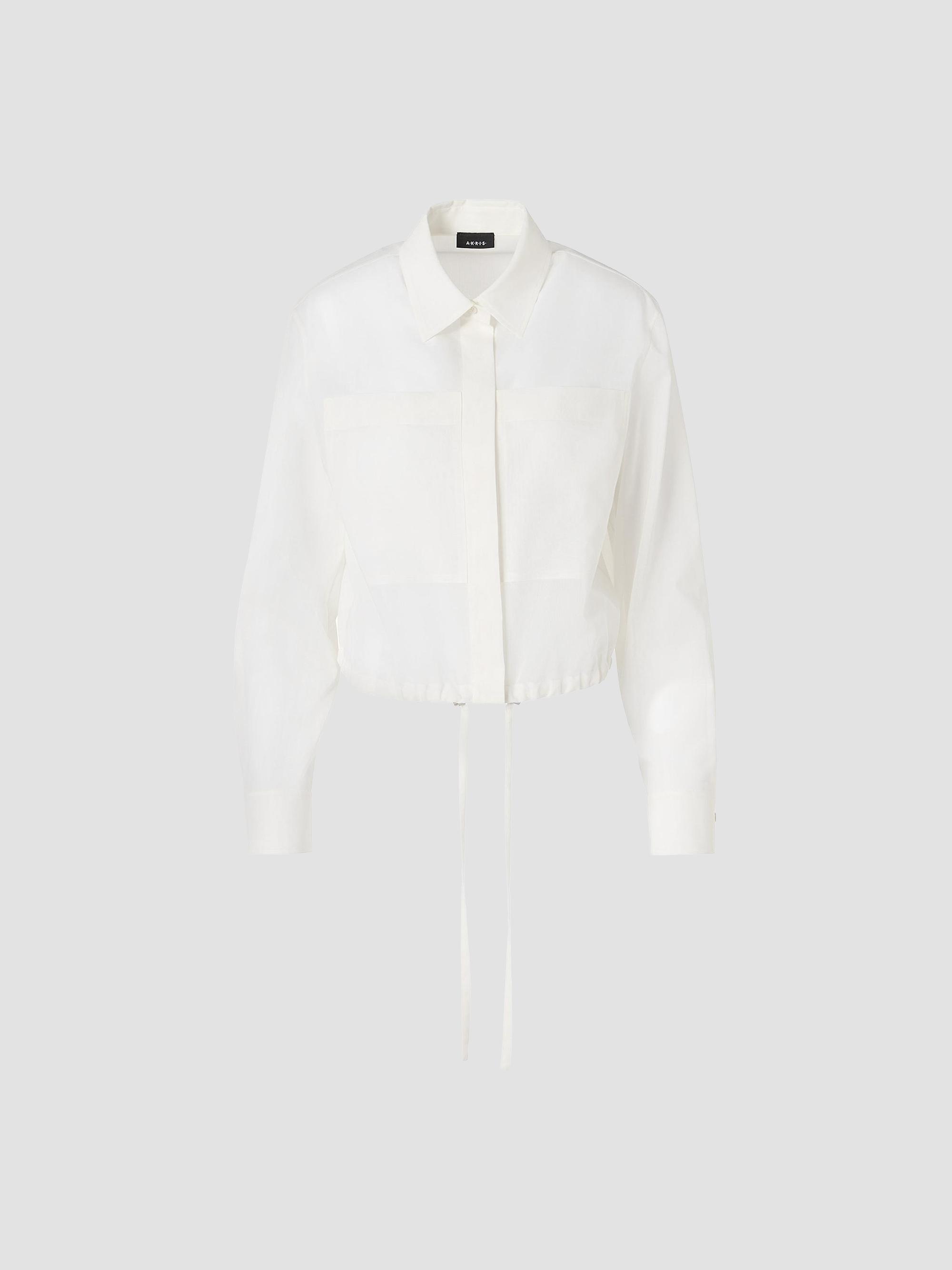 Akris Women's Cotton Button-Front Shirt - Ecru