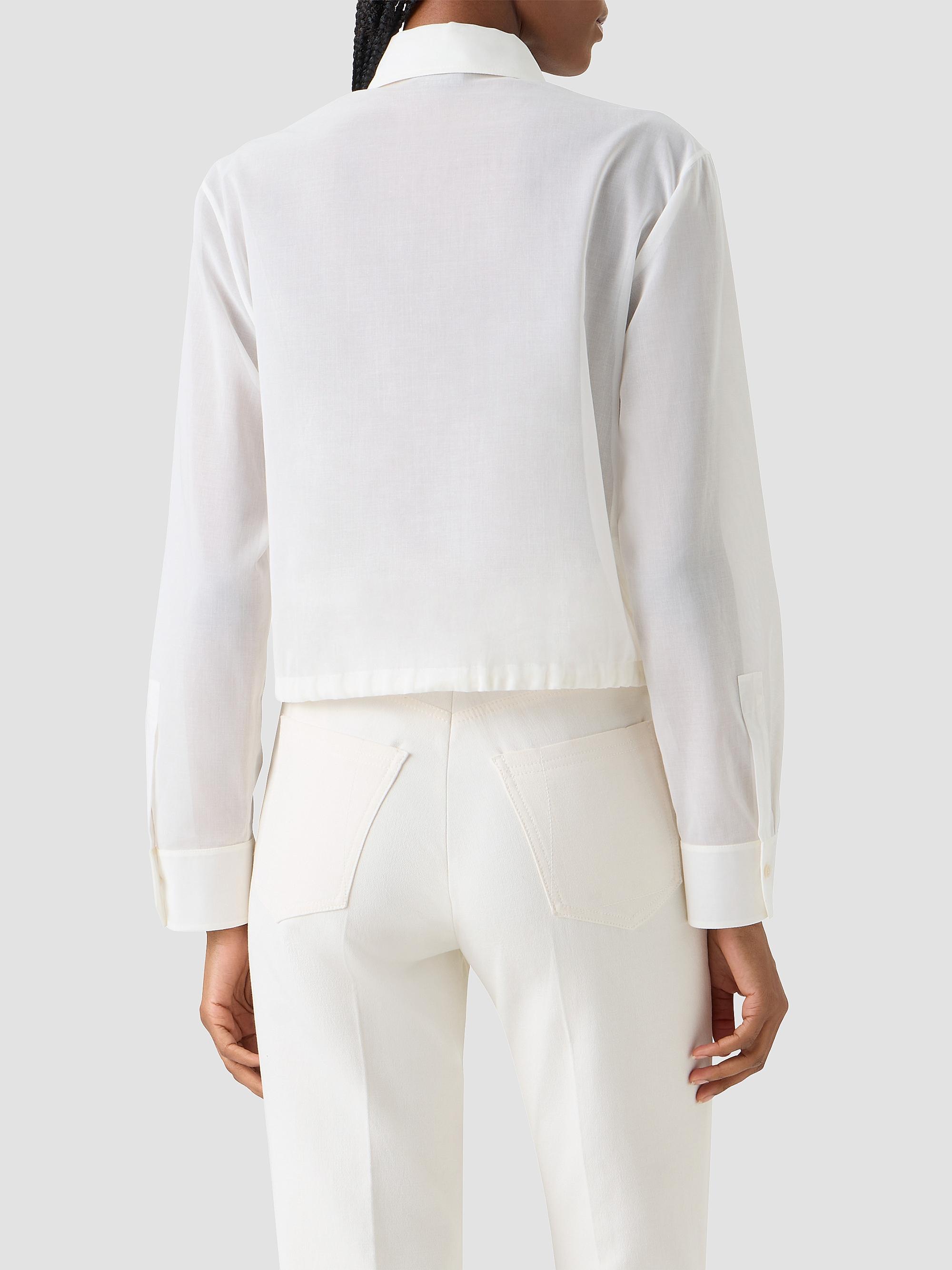 Akris Women's Cotton Button-Front Shirt - Ecru | Thumbnail 3