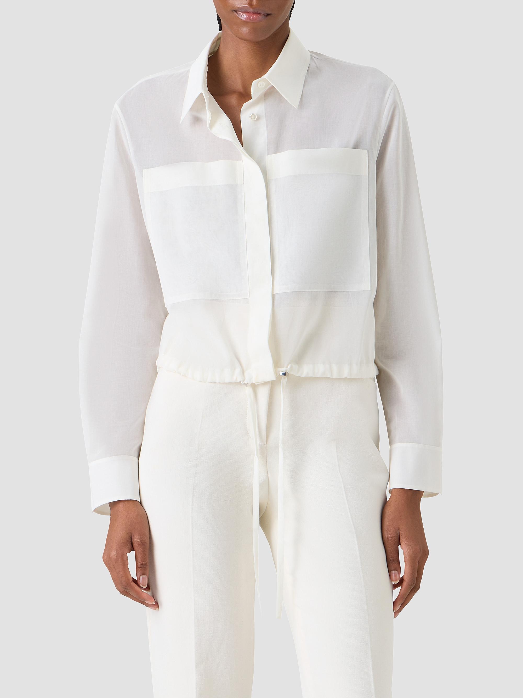 Akris Women's Cotton Button-Front Shirt - Ecru | Thumbnail 4