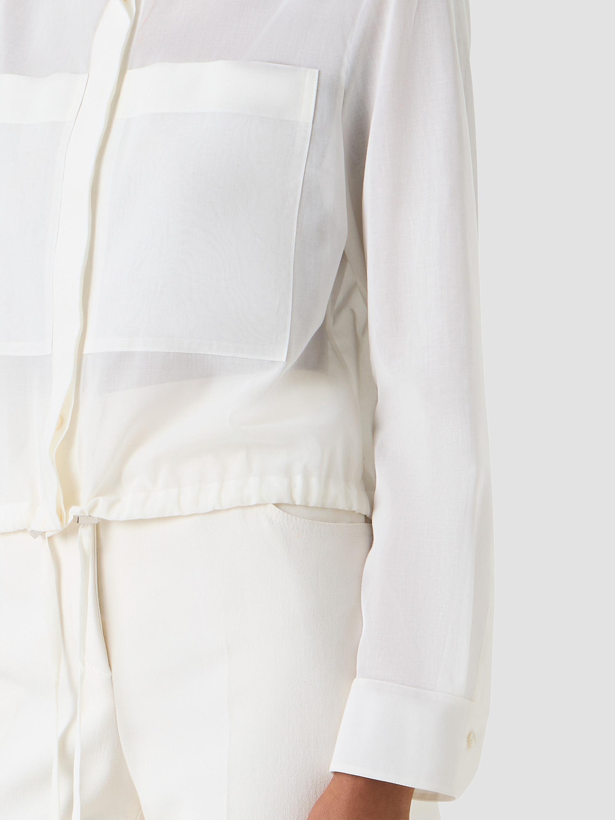 Akris Women's Cotton Button-Front Shirt - Ecru | Thumbnail 5
