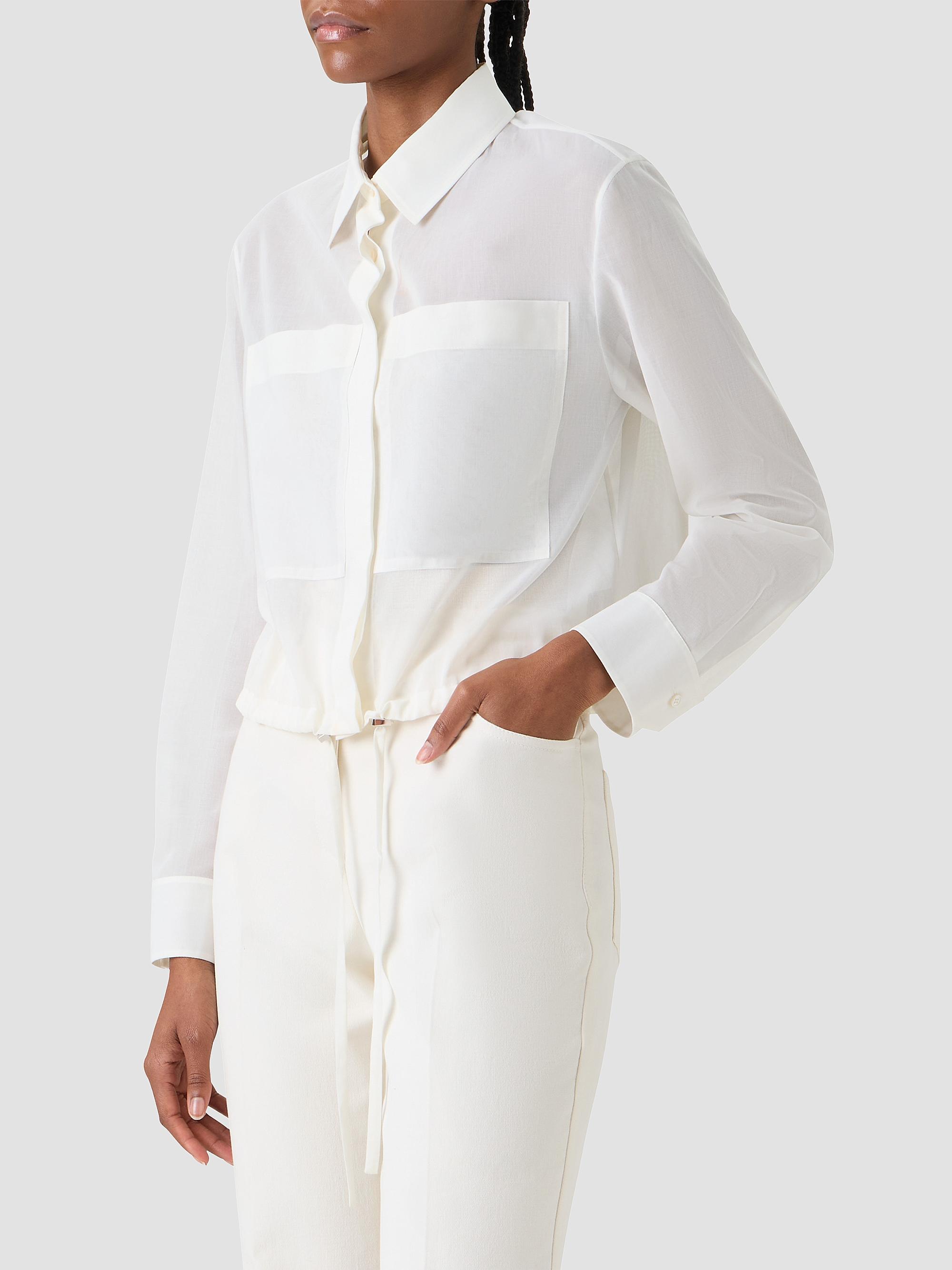 Akris Women's Cotton Button-Front Shirt - Ecru | Thumbnail 6