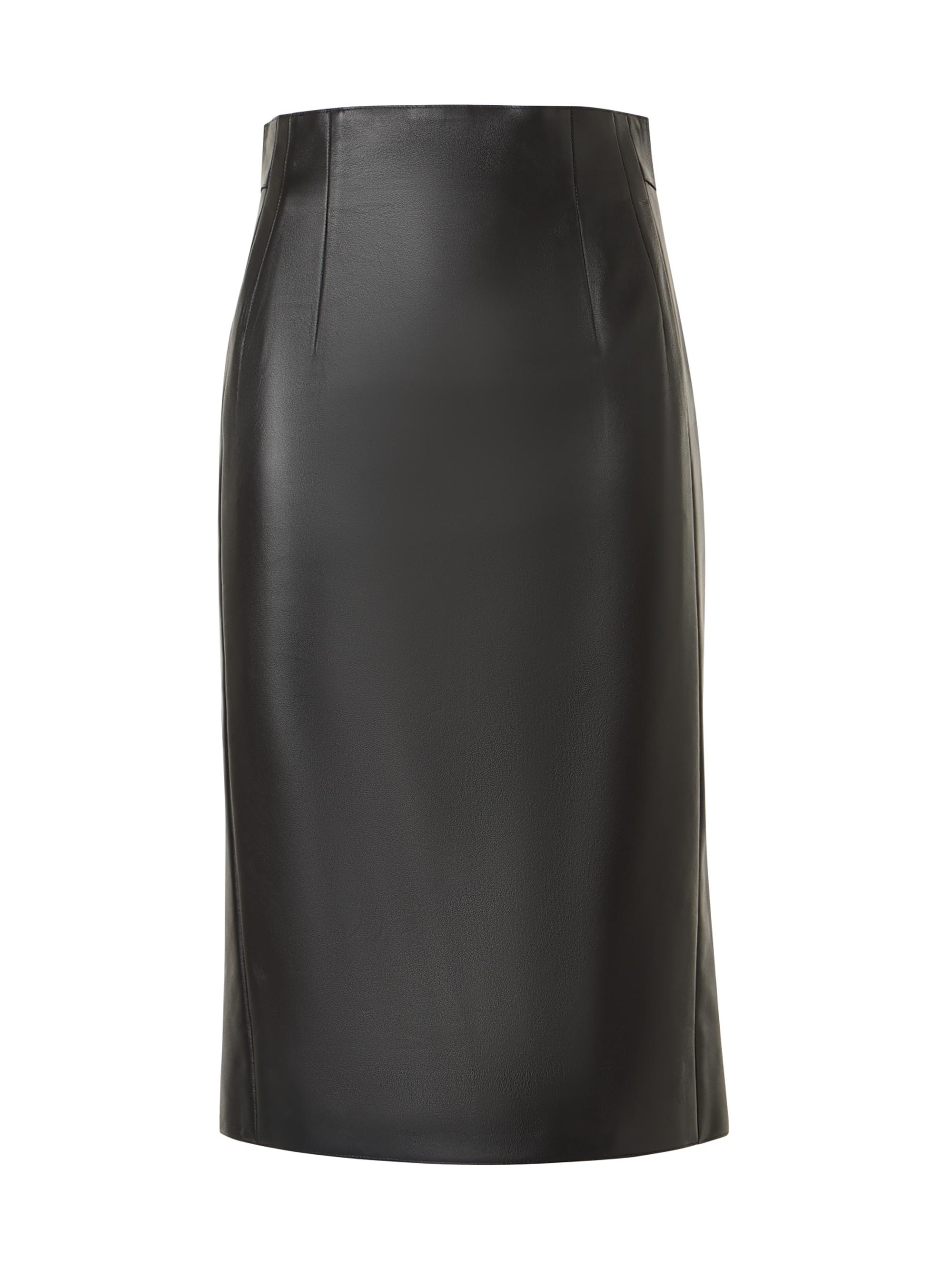 Akris Women's Leather Pencil Skirt - Black