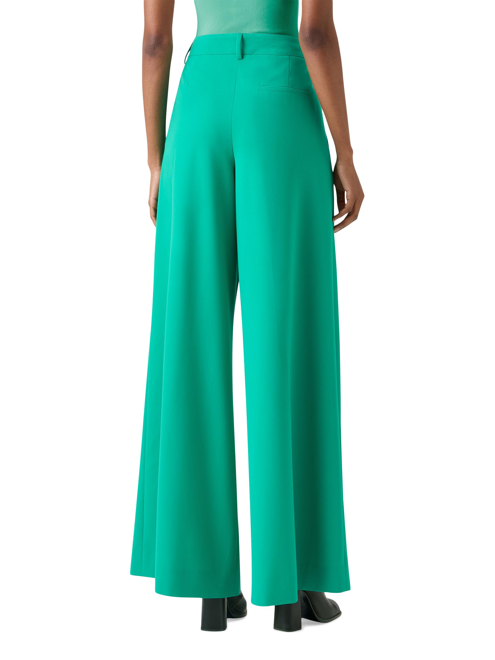 Akris Women's Cassie Wool Gabardine Wide-Leg Pants - Tourmaline | Thumbnail 5