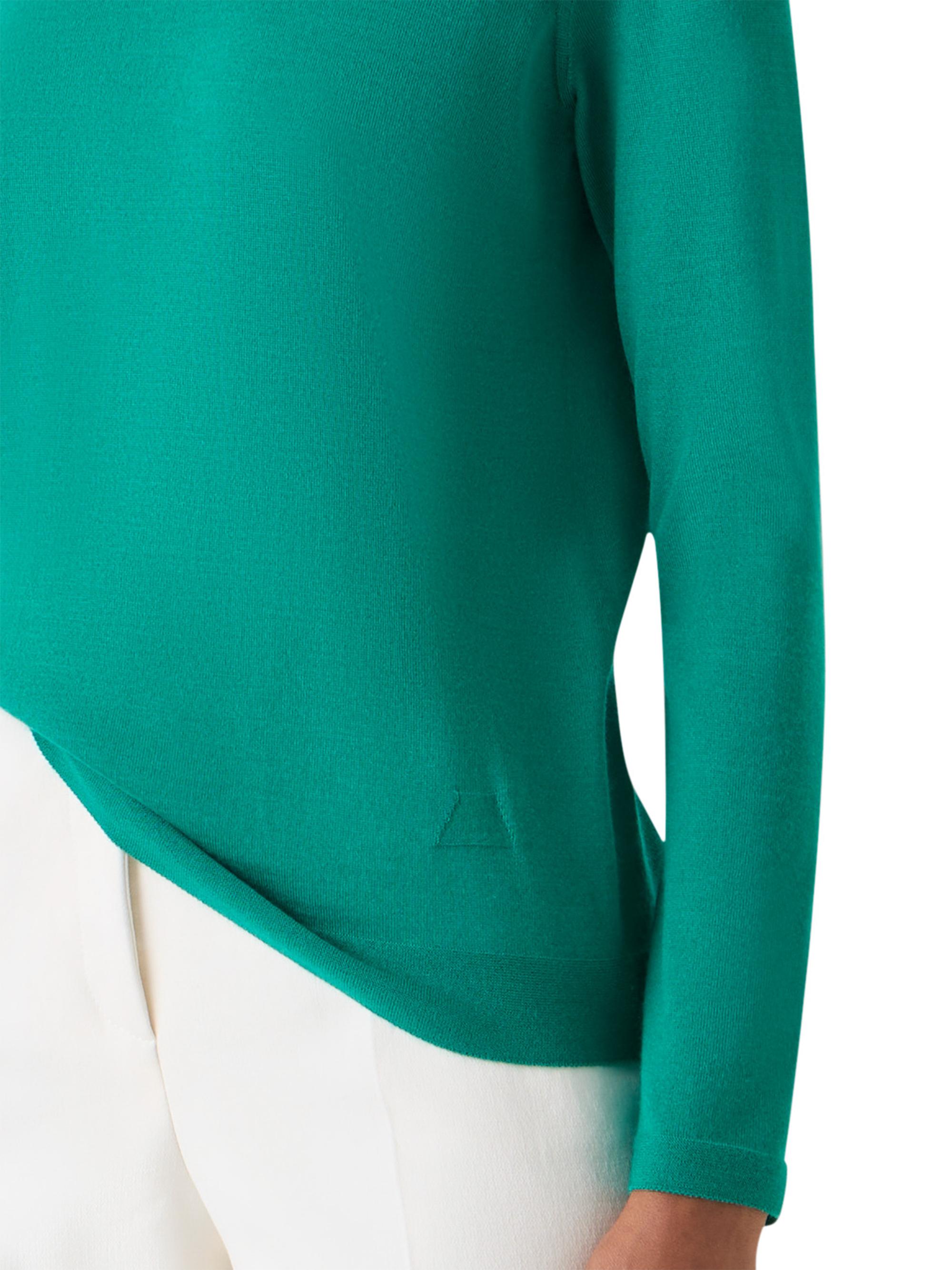 Akris Women's Fine-Gauge Knit Cashmere-Silk Sweater - Tourmaline | Thumbnail 6