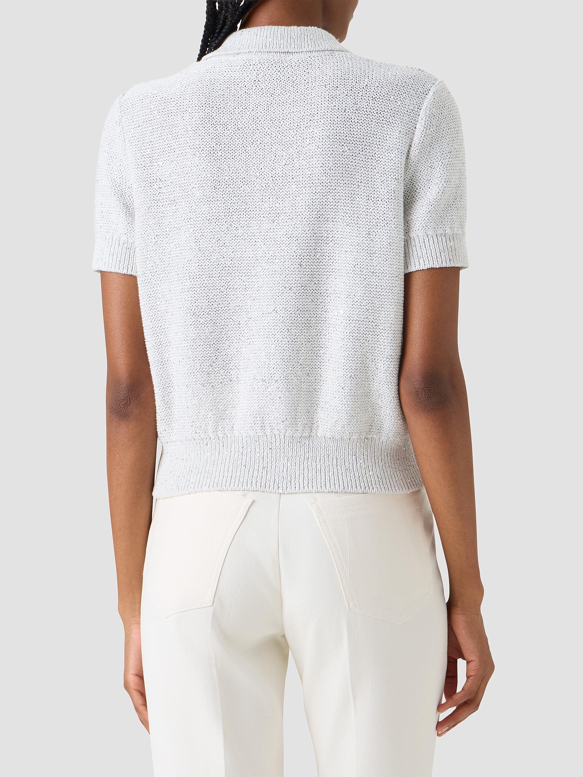 Akris Women's Rib-Knit Linen-Blend Sweater - Ecru | Thumbnail 3