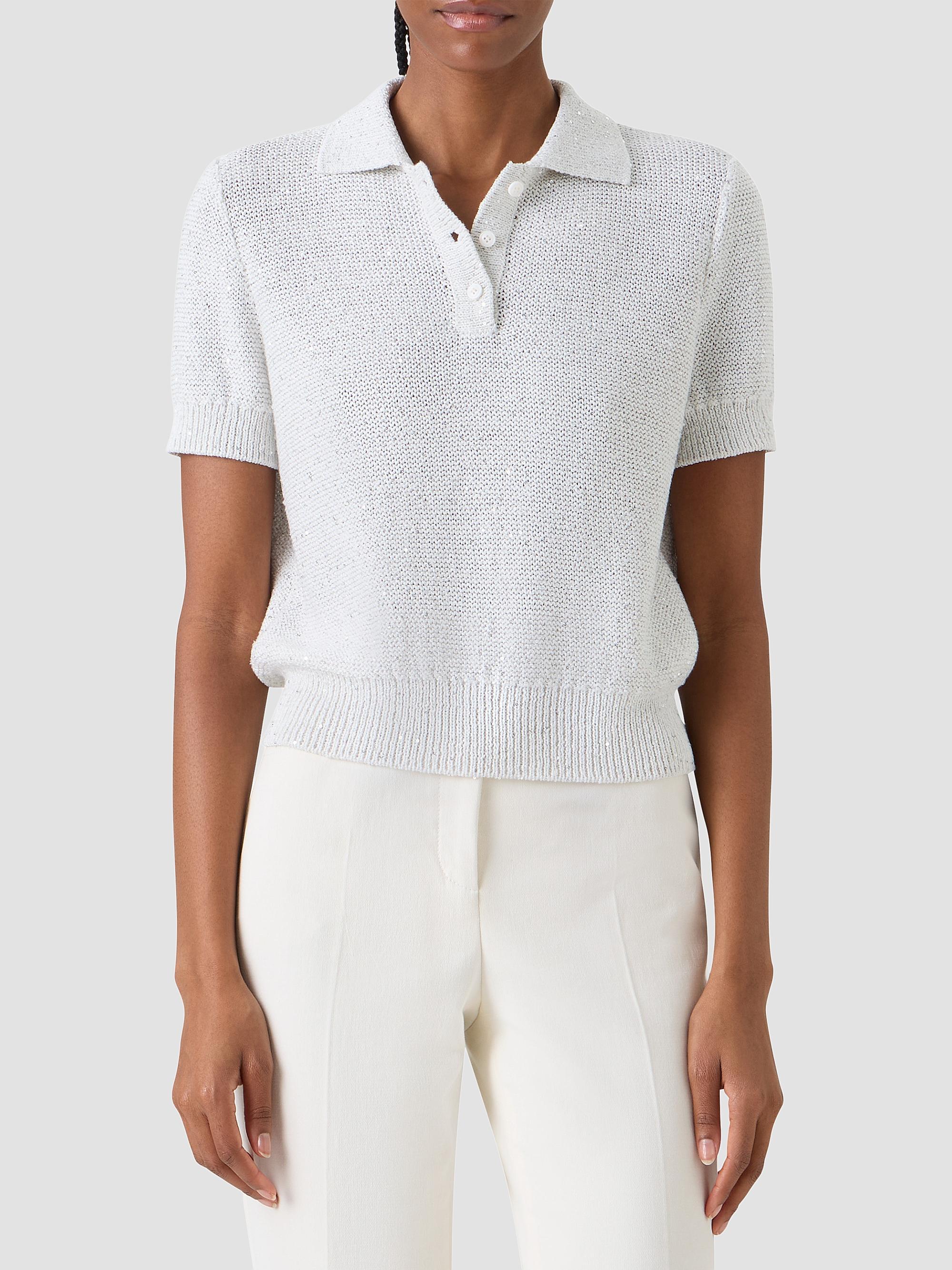 Akris Women's Rib-Knit Linen-Blend Sweater - Ecru | Thumbnail 4