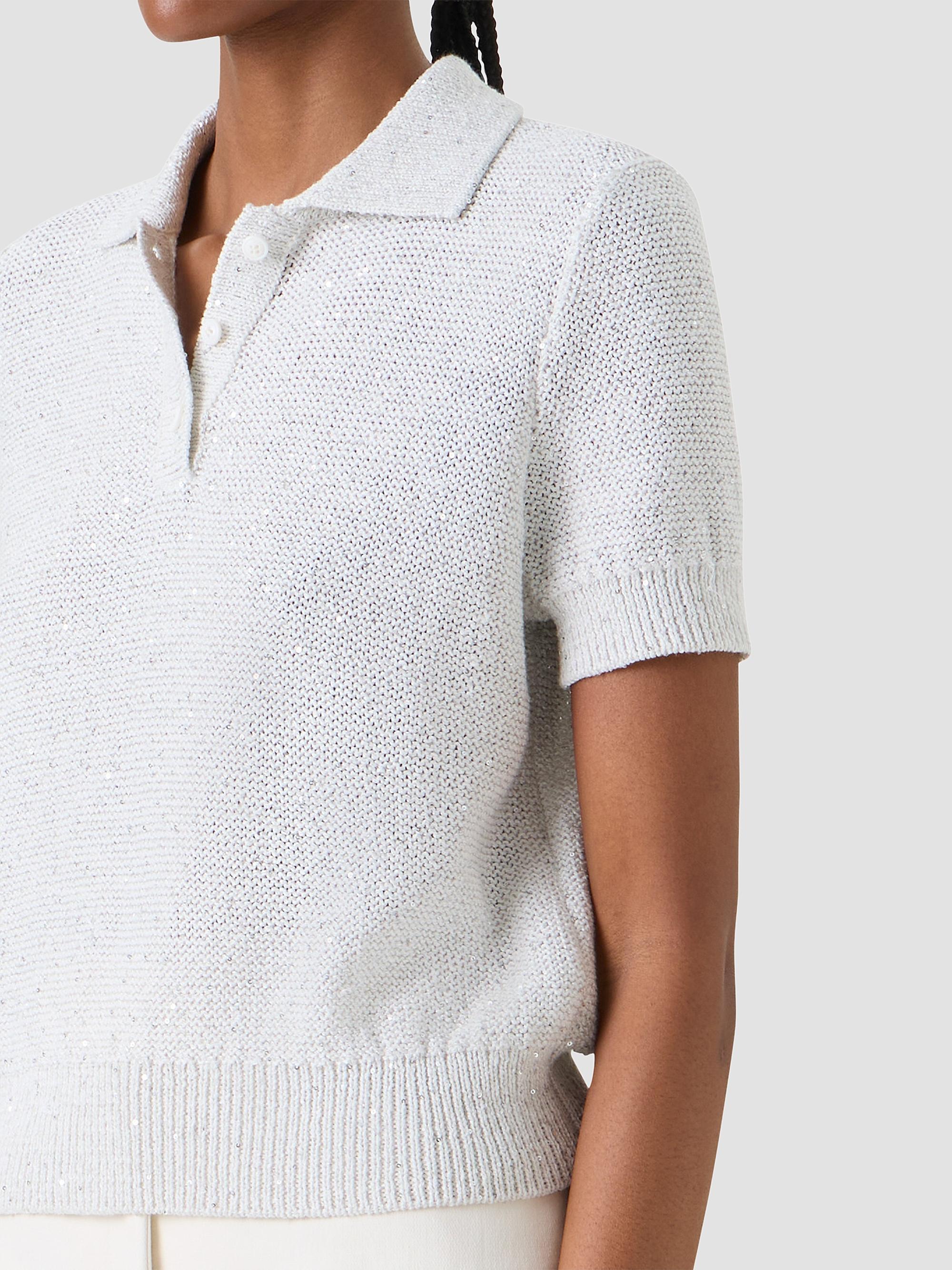 Akris Women's Rib-Knit Linen-Blend Sweater - Ecru | Thumbnail 5