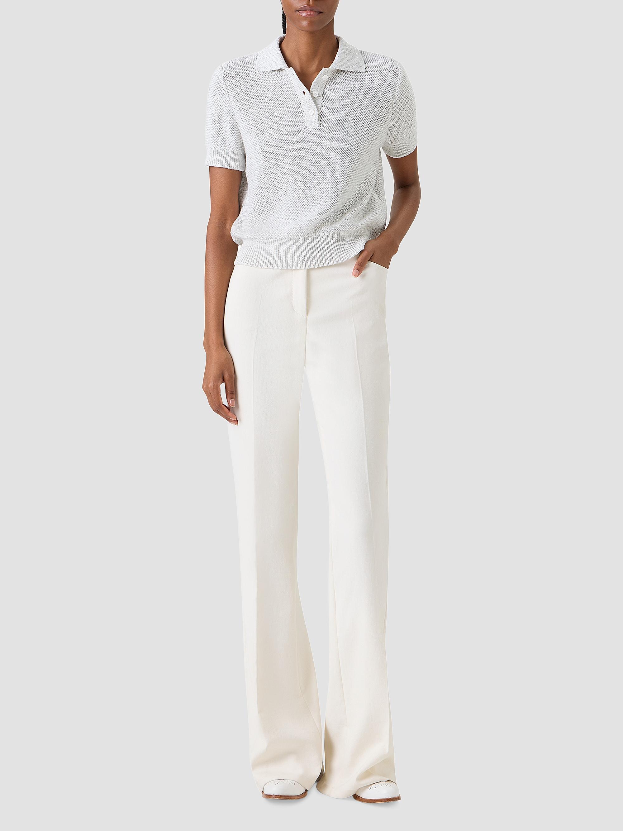 Akris Women's Rib-Knit Linen-Blend Sweater - Ecru | Thumbnail 2