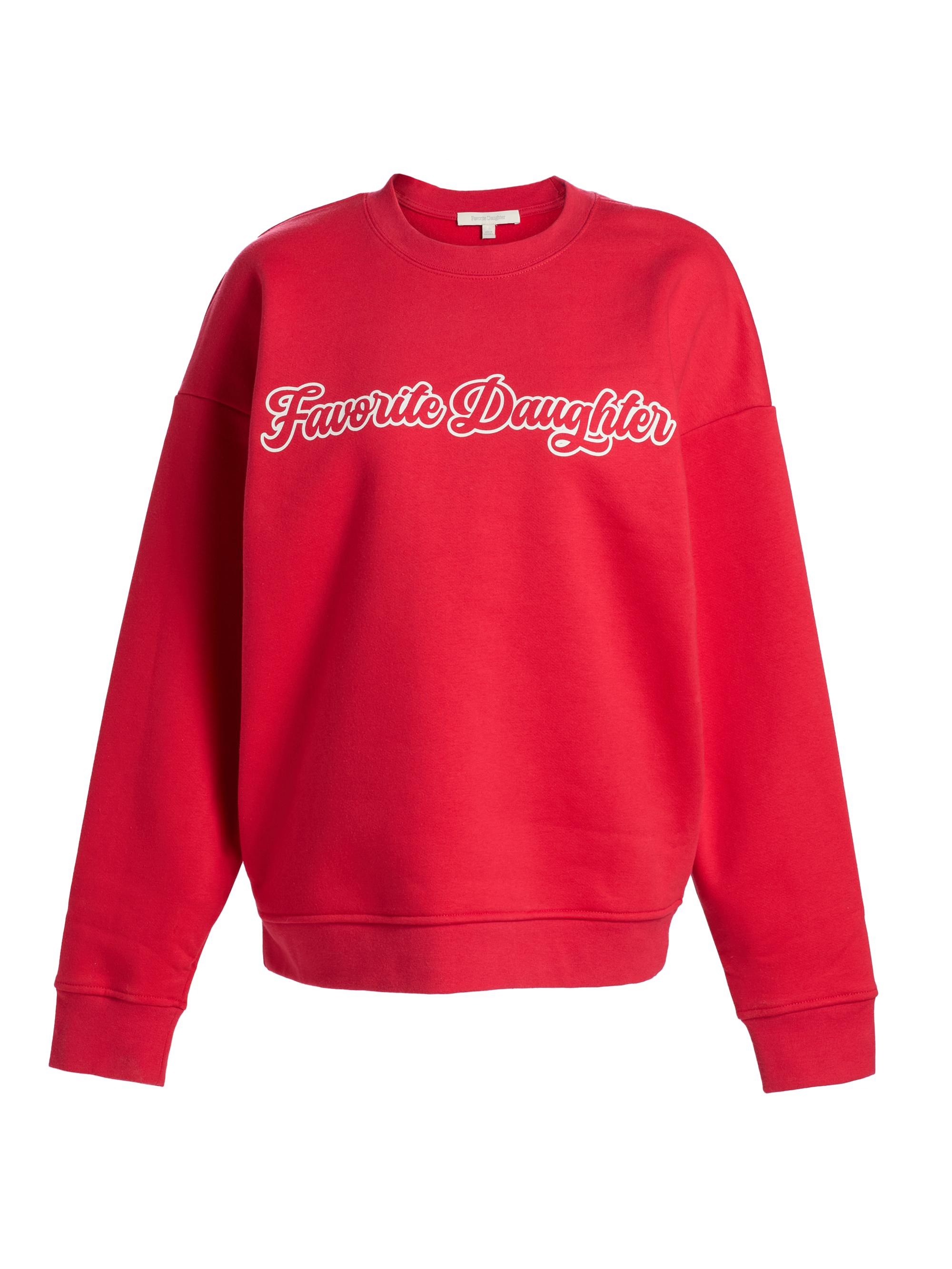 Favorite Daughter Women's The Varsity Sweatshirt - Rouge Red White