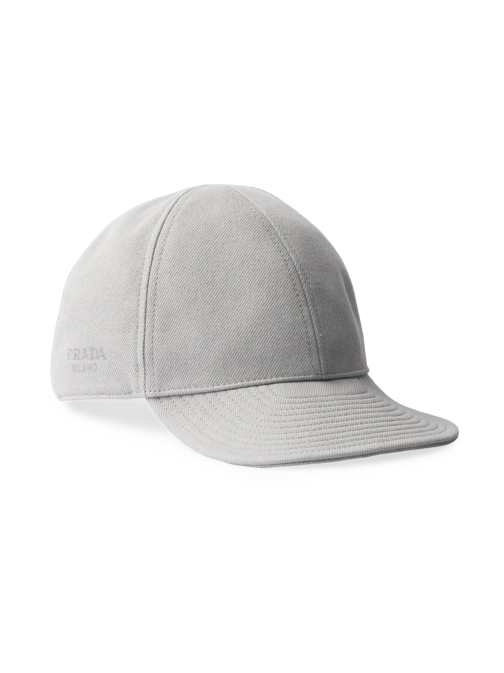 Prada Men's Denim Baseball Cap - Grey