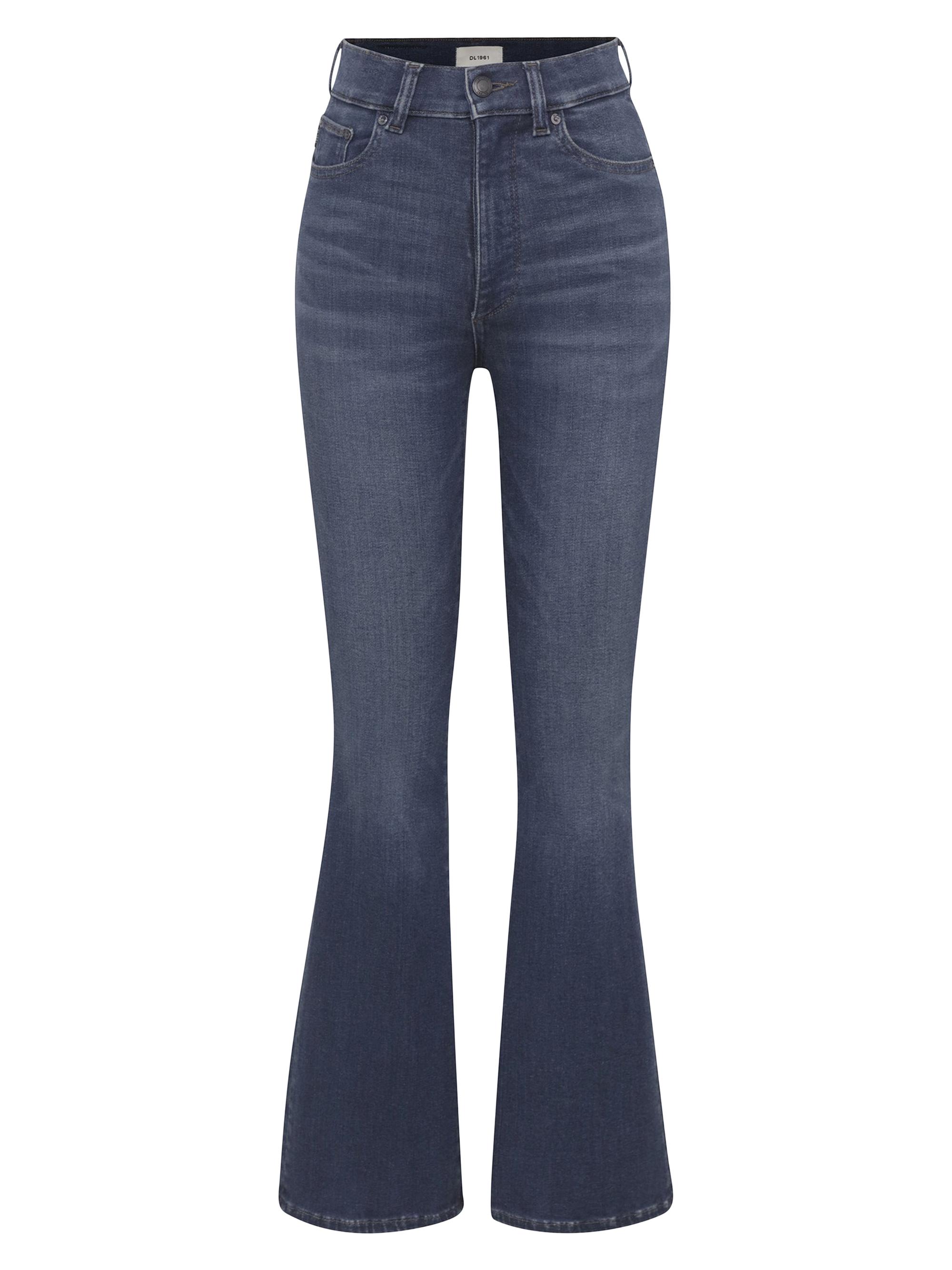 DL1961 Premium Denim Women's Bridget Boot High Rise Instasculpt Crop Jeans - Dark Indigo
