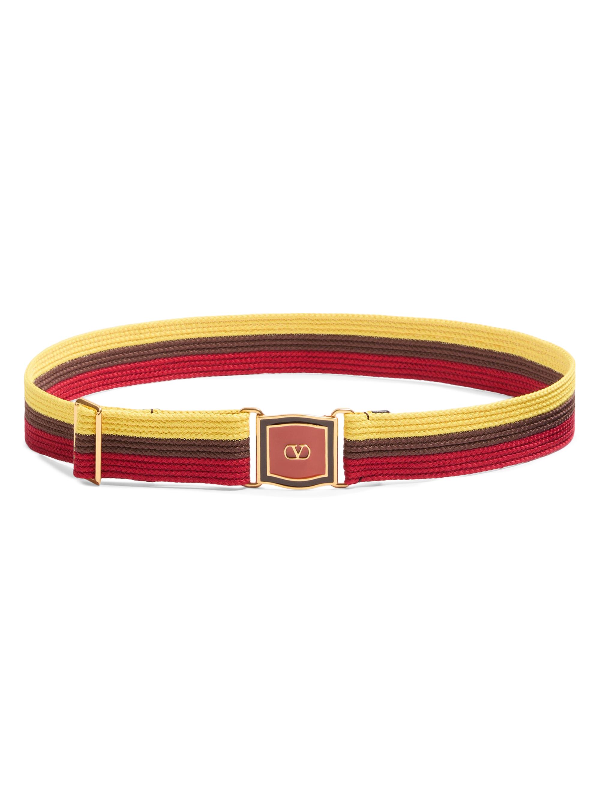 Valentino Garavani Men's VLogo Signature Ribbon Belt - Multicolored