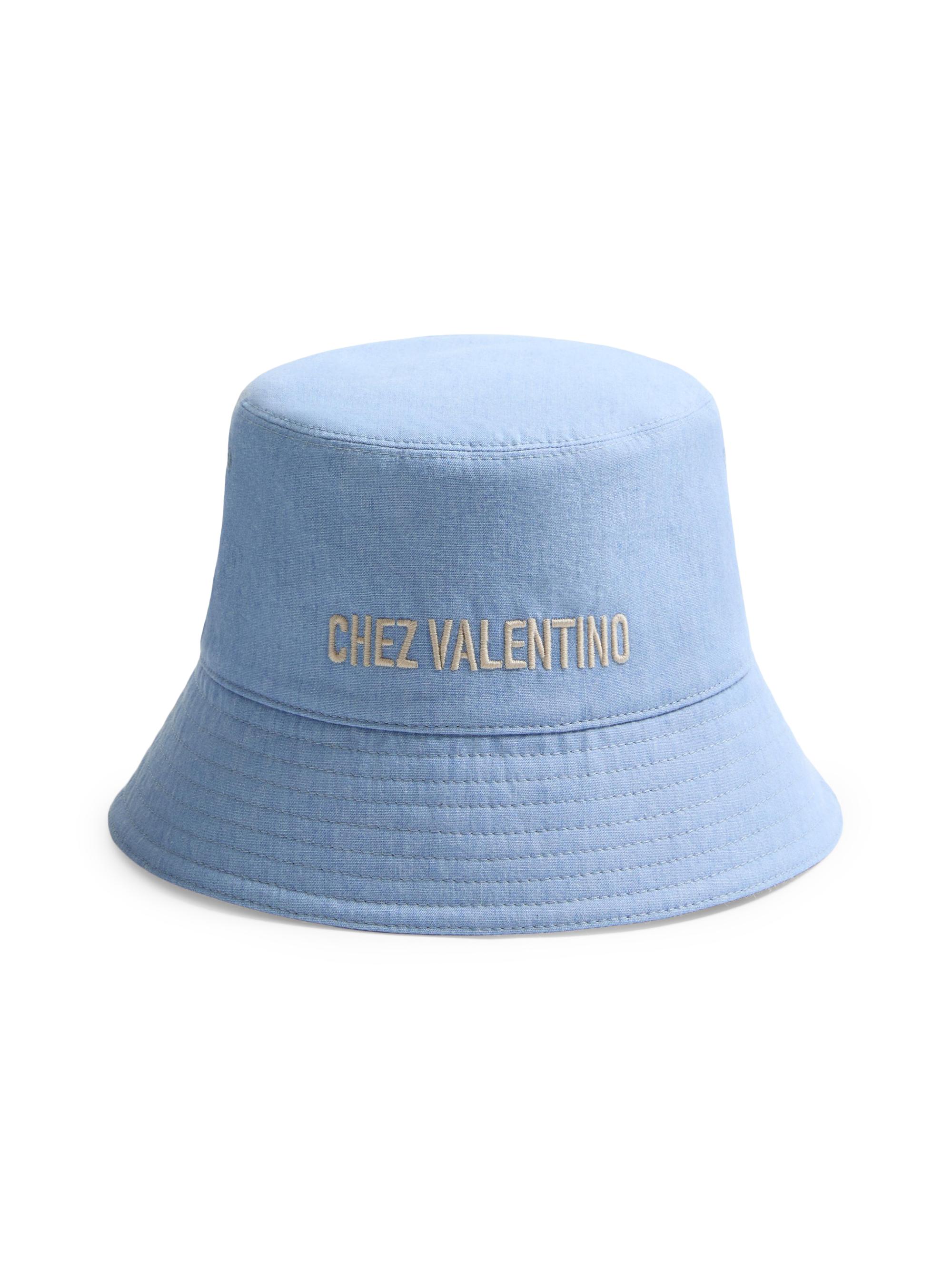 Valentino Garavani Men's Chez Denim Bucket Hat with Embroidery - Azure