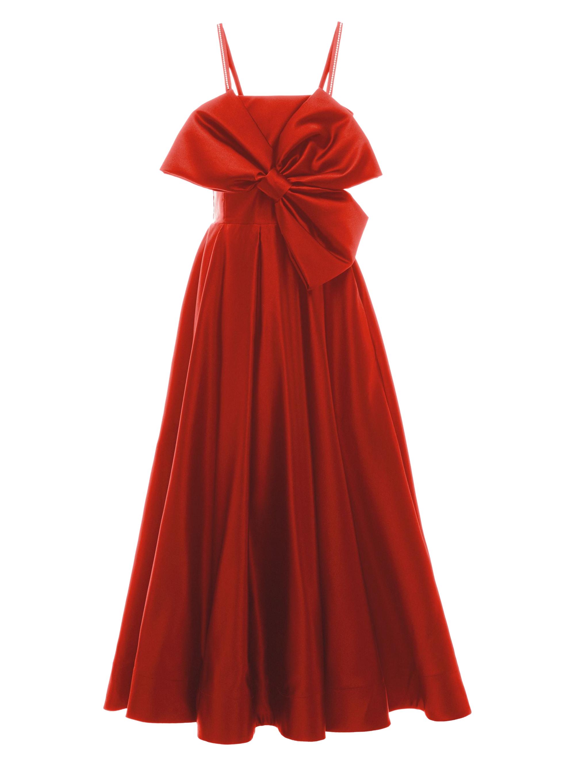 Tulleen Girl's Liana Taffeta Gown - Red