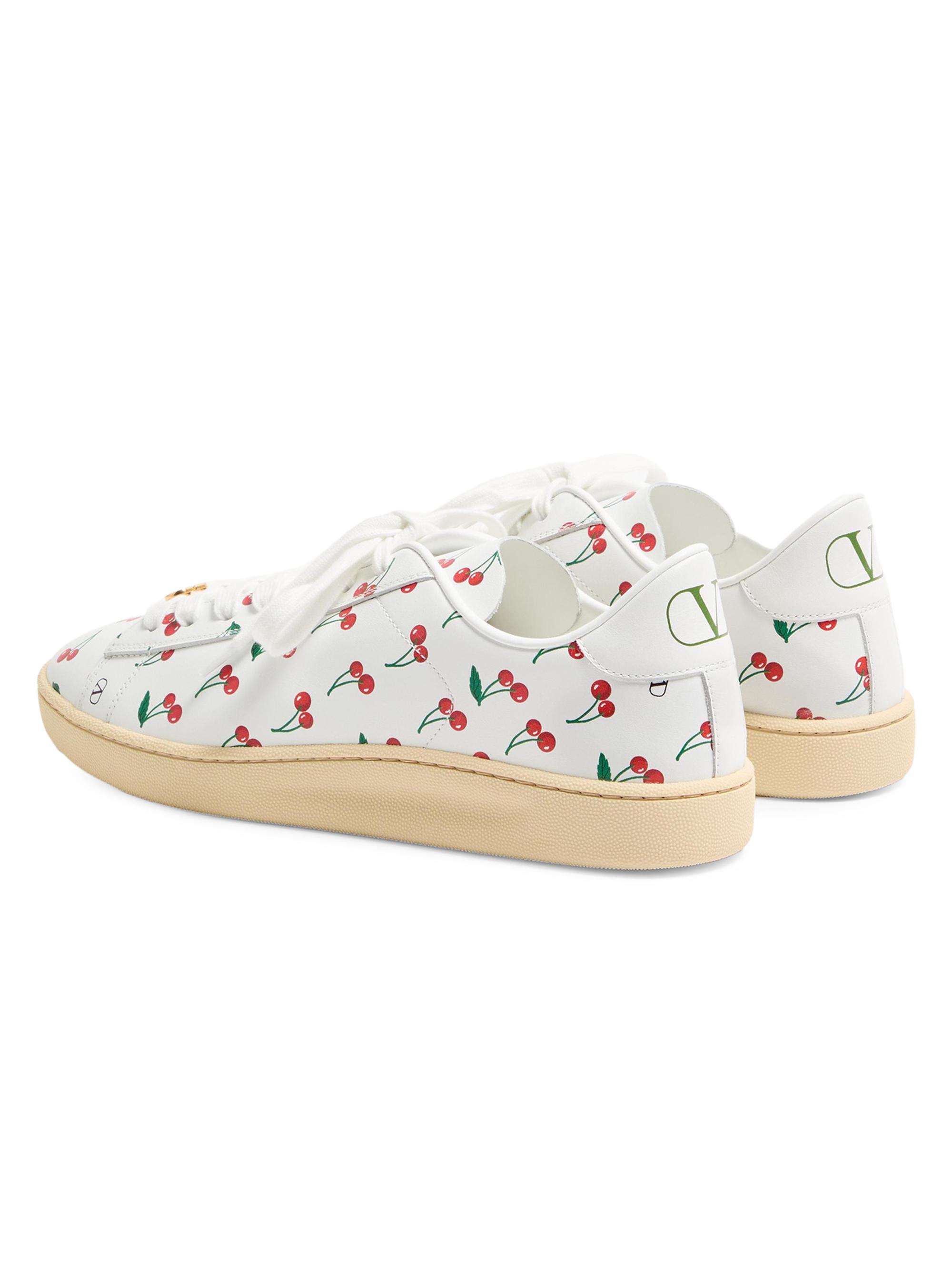 Valentino Garavani Royco Sneakers in Nappa Calfskin with Cherryfic