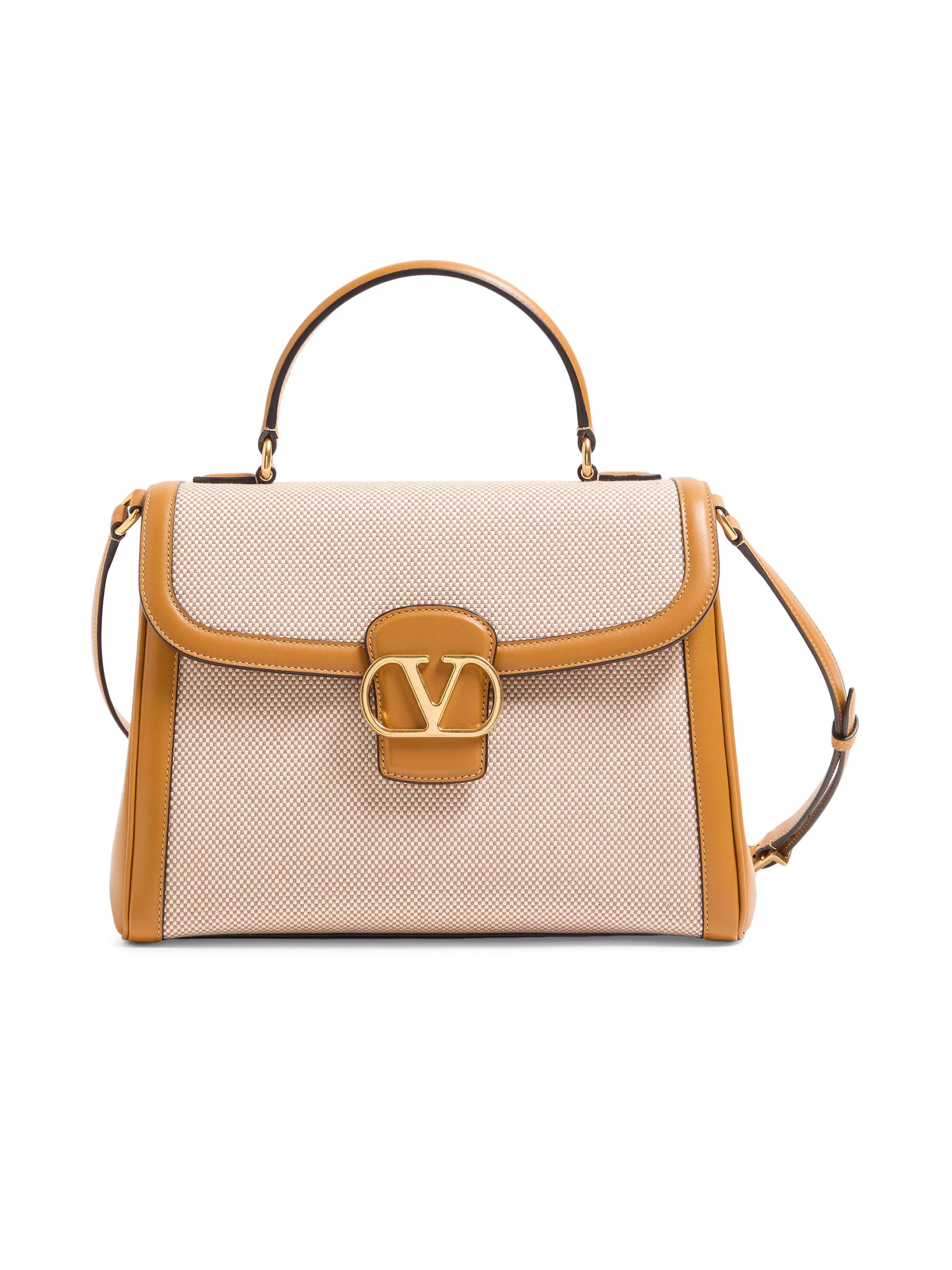 Valentino Garavani Women's 9 to 5 Canvas Top Handle Bag - Natural Tobacco