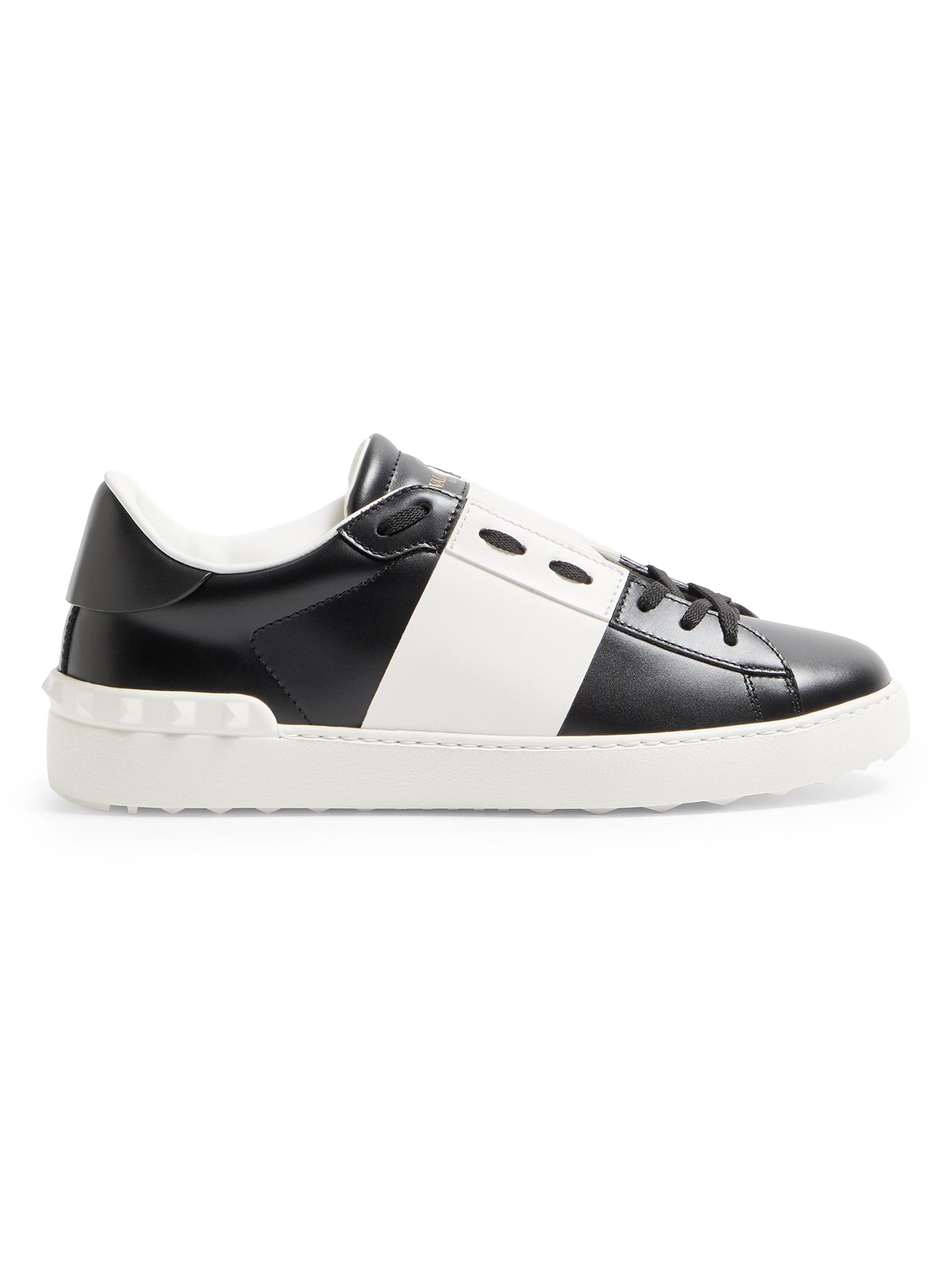 Valentino Garavani Calfskin Open Sneakers | Saks Fifth Avenue