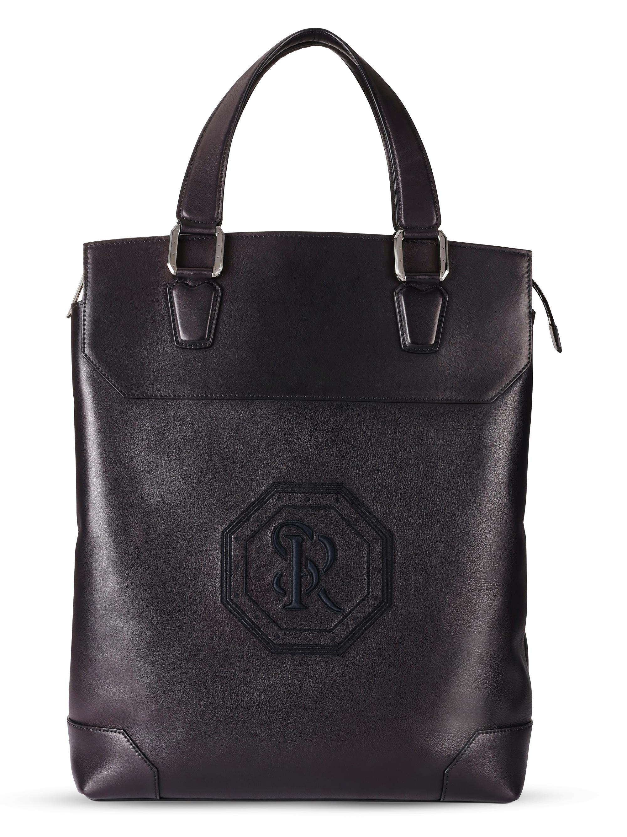 Stefano Ricci Men's Calfskin Tote Bag - Black