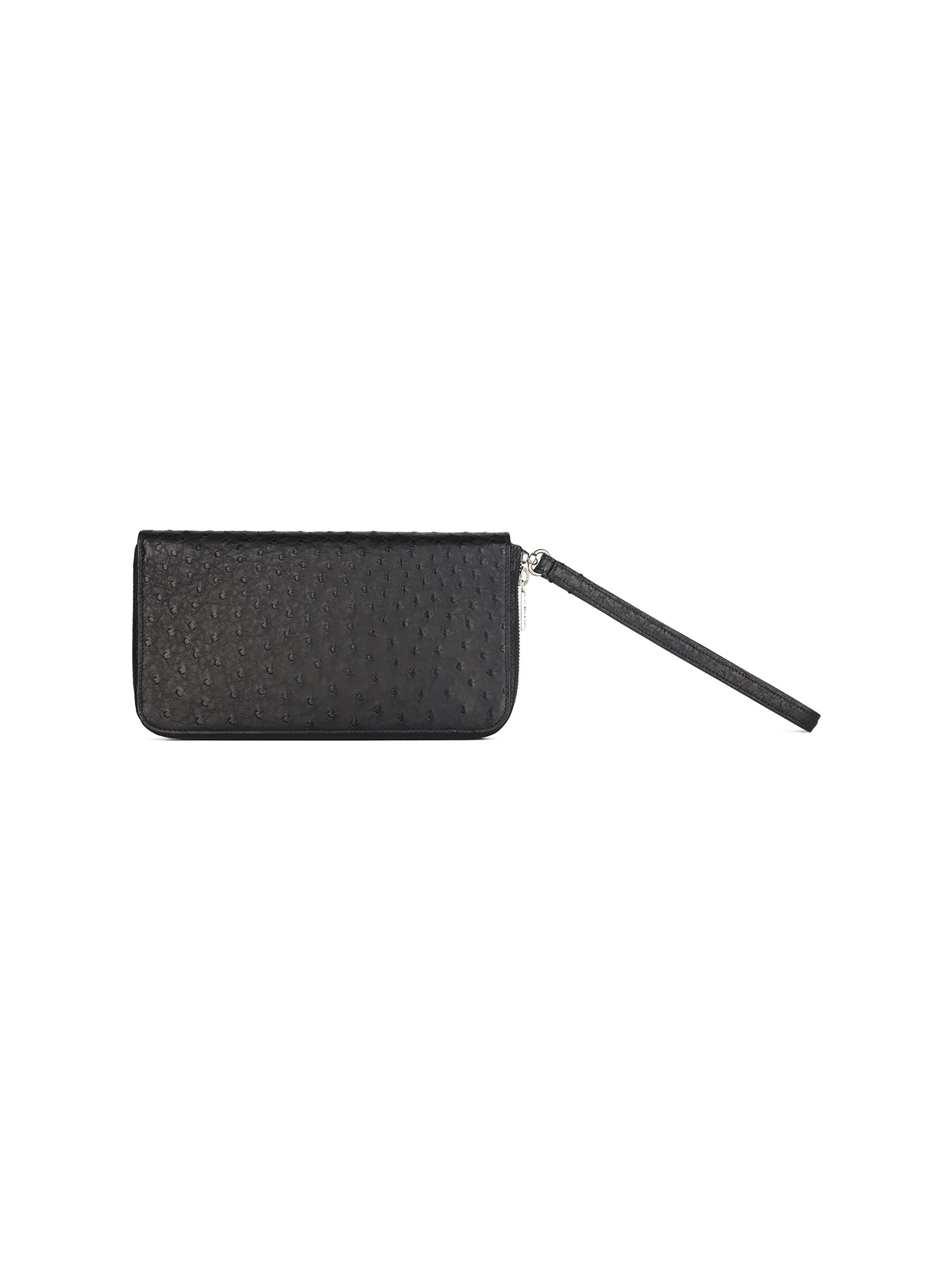 Stefano Ricci Men's  Zip Lux Leather Wallet - Black