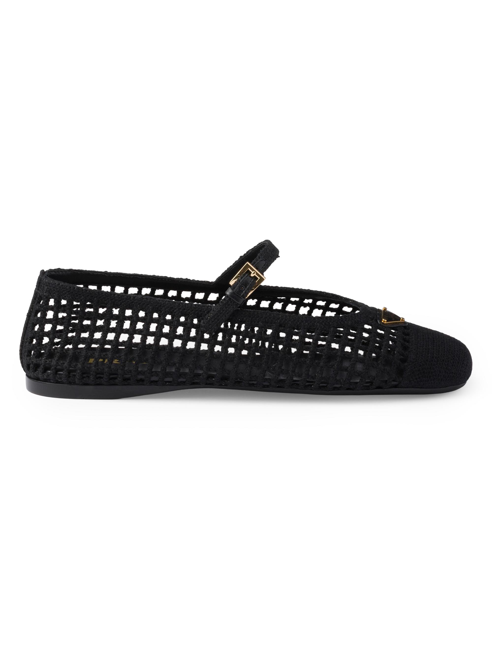 Prada Women's Crochet Ballerinas - Black