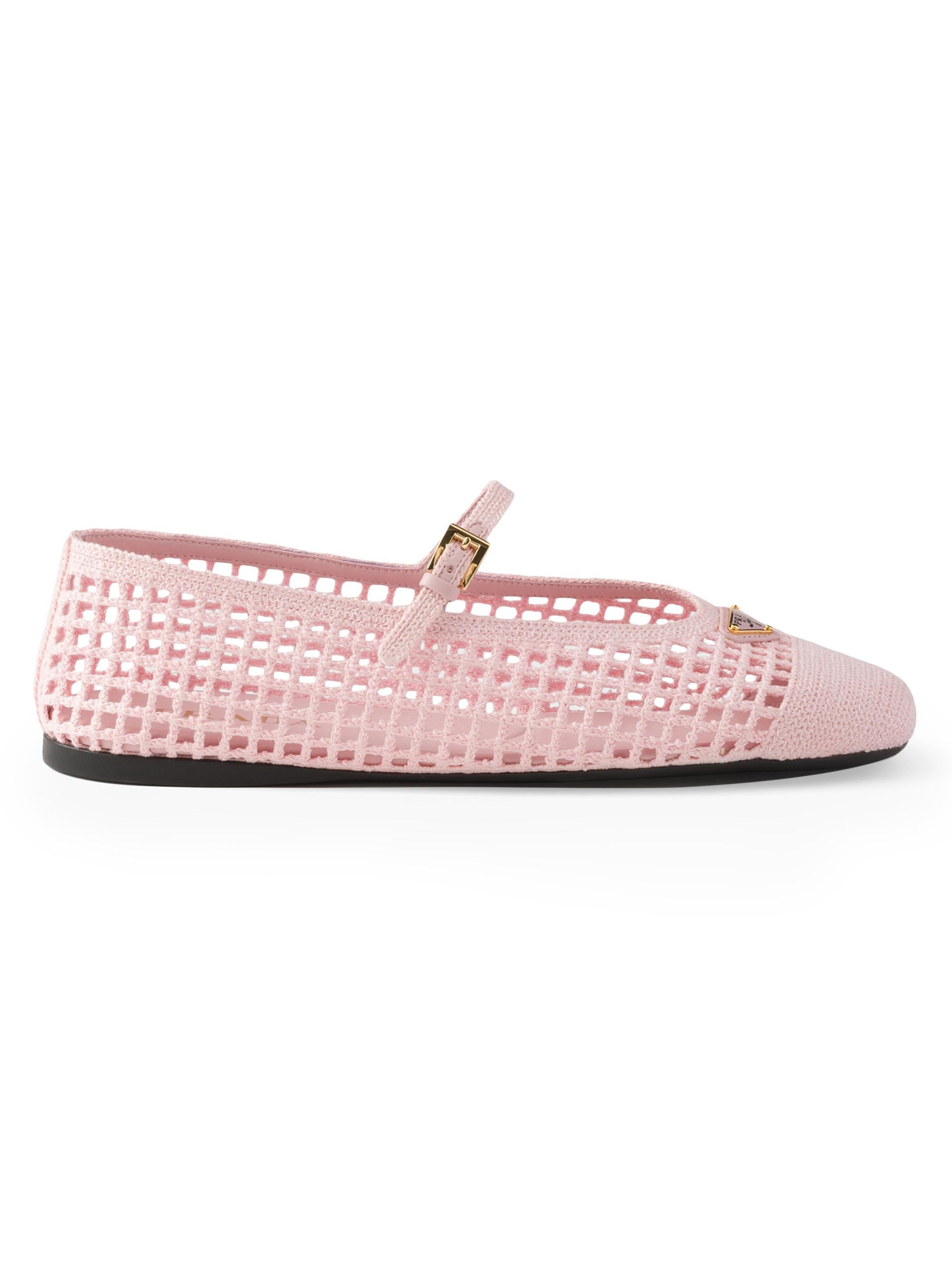 Prada Women's Crochet Ballerinas - Pink