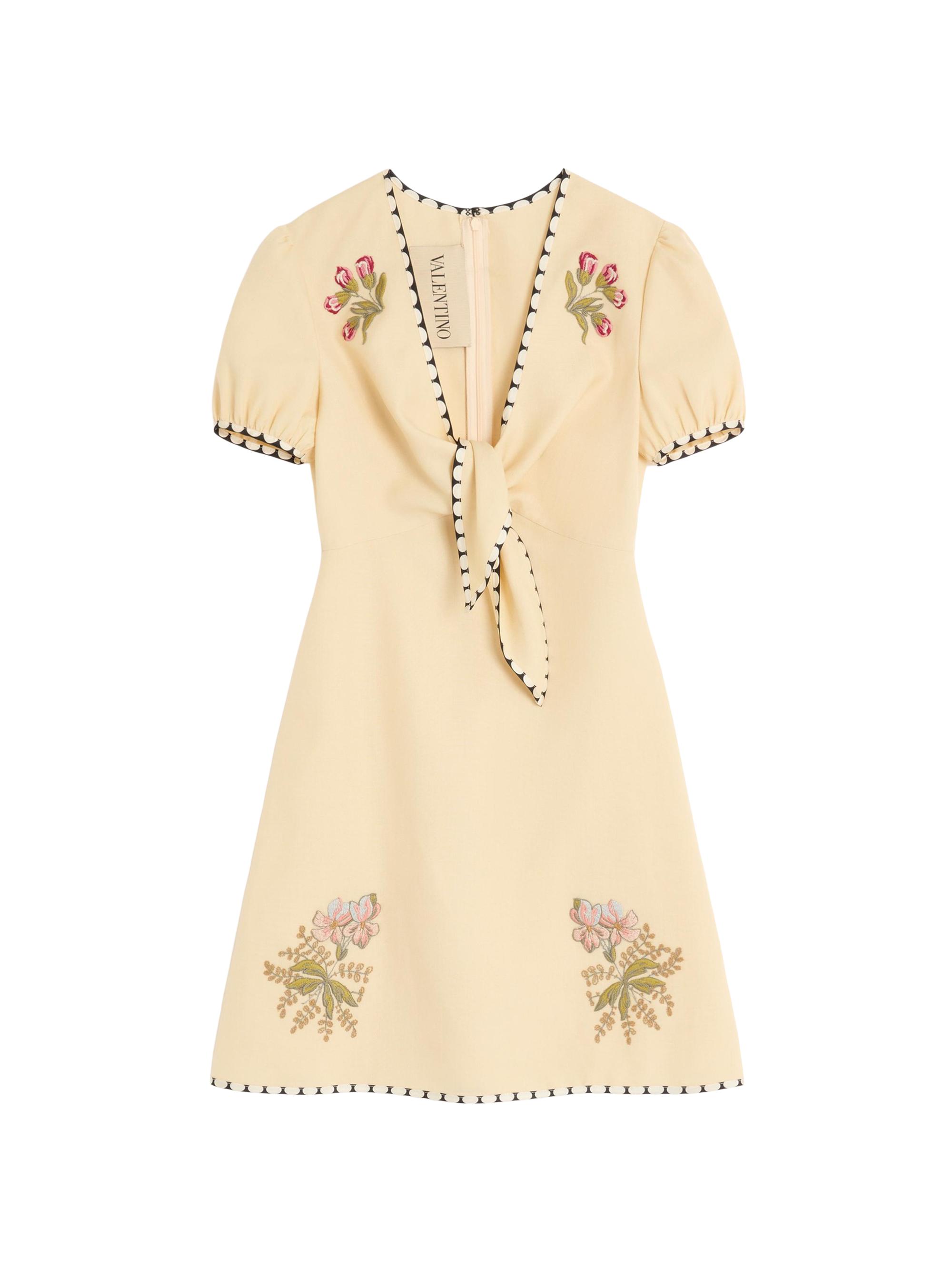 Valentino Garavani Women's Embroidered Short Dress - Beige