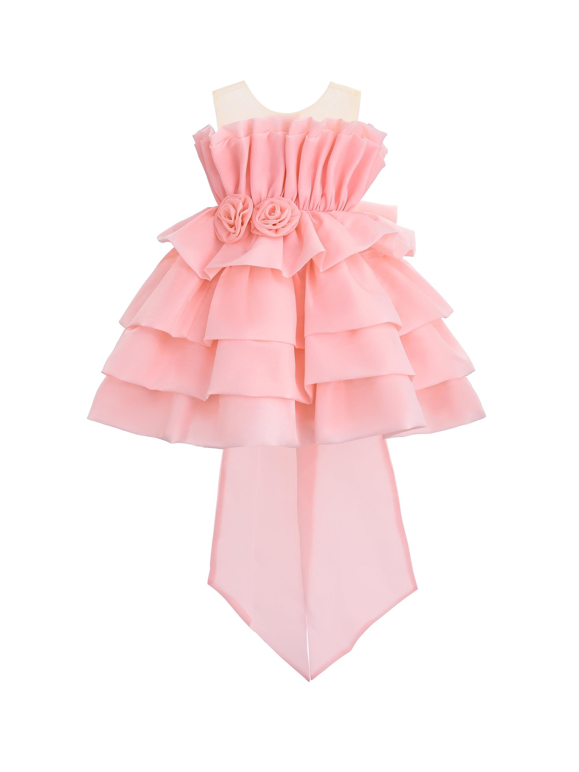 open lace back dress Ivory satin bridesmaid little girl dress, Girl birthday party dress wi –  Colibri Fashion Studio