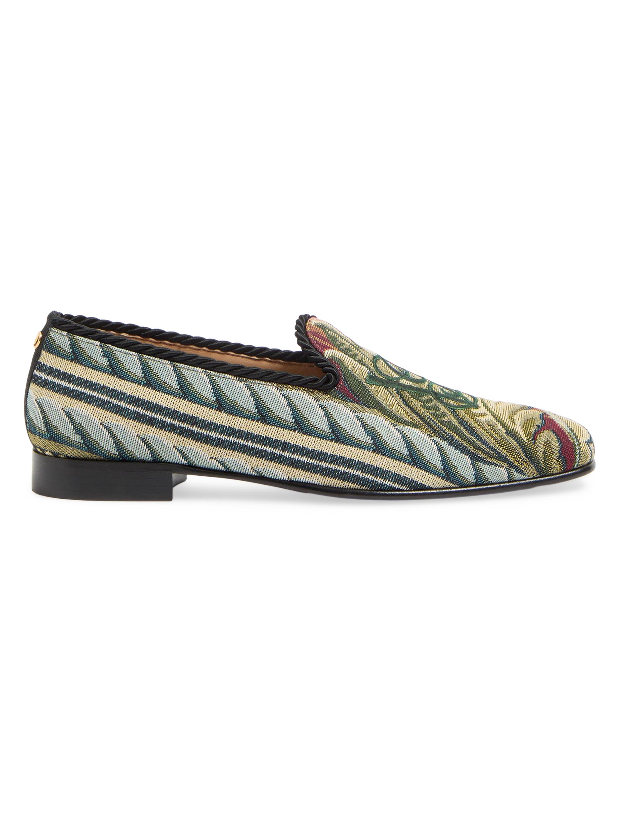 Valentino Garavani Men's Les Alcôvettes Moccasins in Gobelin Fabric - Multicolored